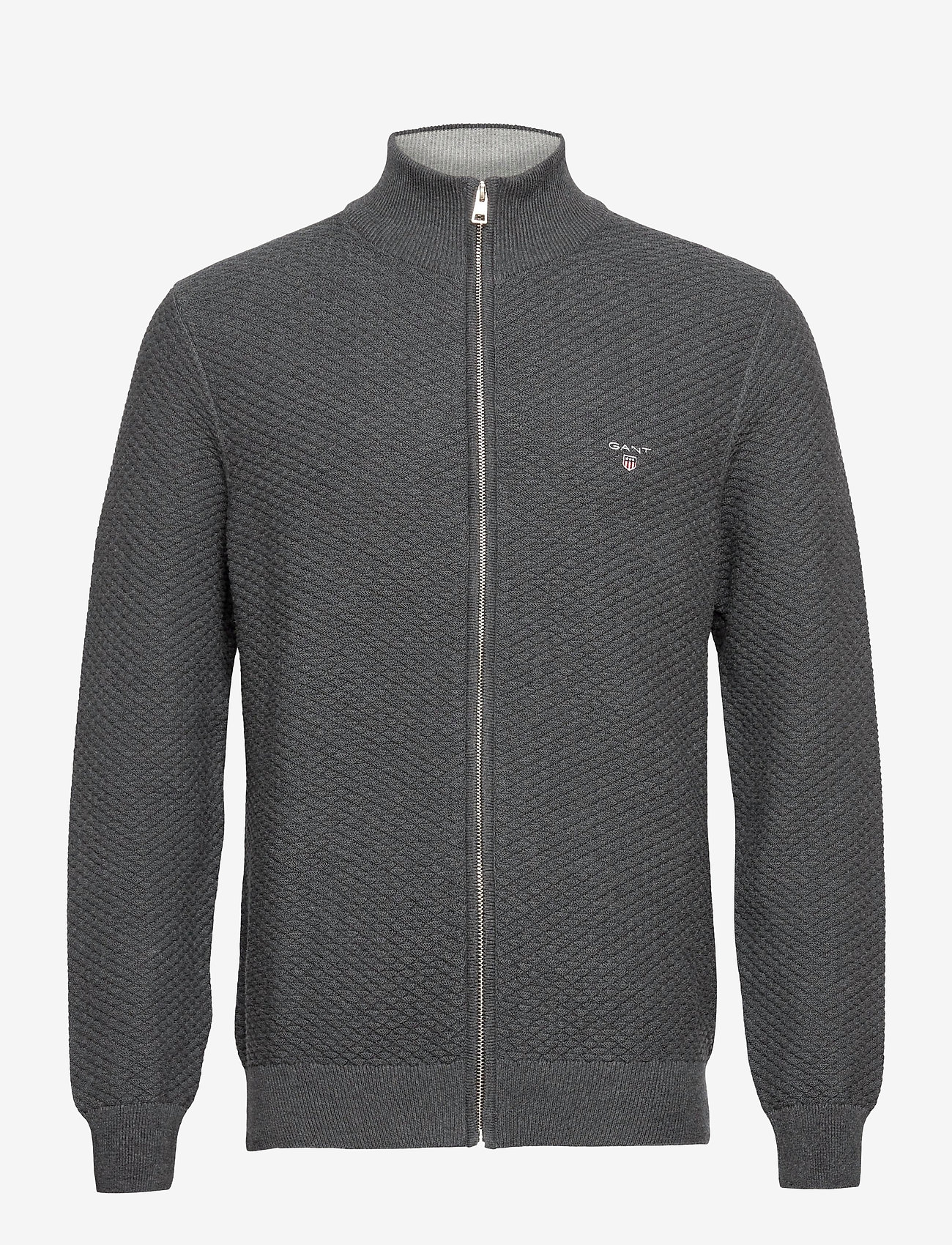 TRIANGLE TEXTURE FULLZIP - ANTRACIT MELANGE