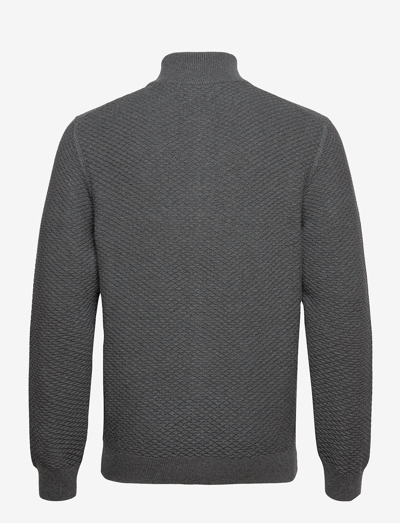 GANT - TRIANGLE TEXTURE FULLZIP - antracit melange - 1