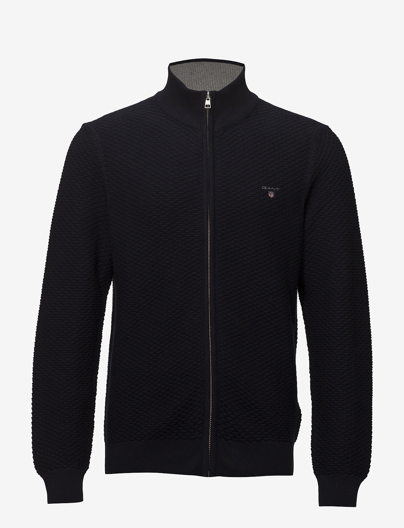 GANT - TRIANGLE TEXTURE FULLZIP - evening blue - 0