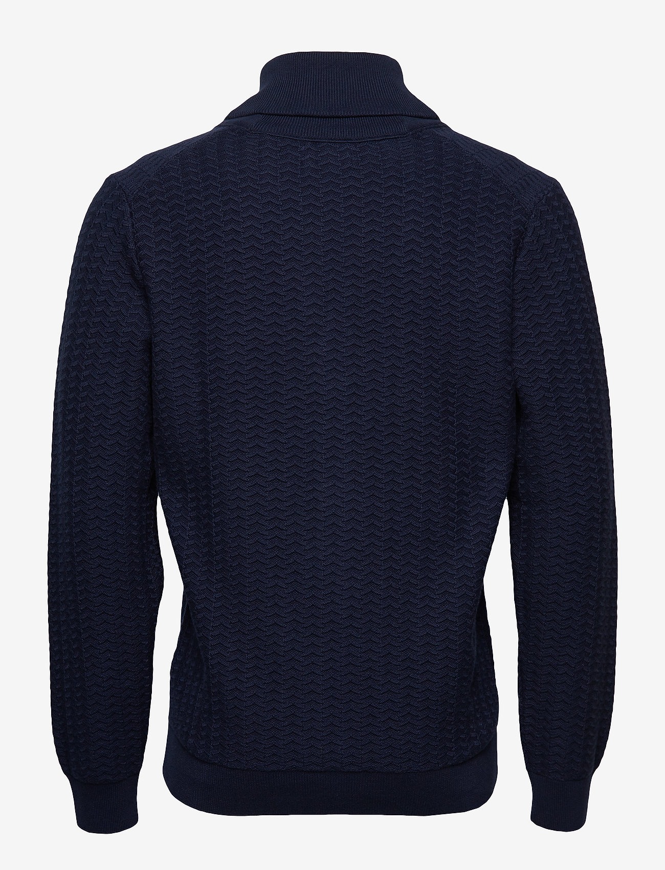 GANT - O2. HERRINGBONE TEXTURE CARDIGAN - marine - 1