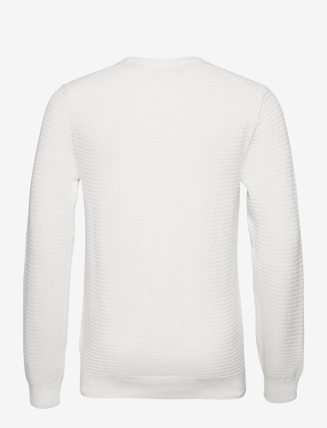GANT - D1. BASKETWEAVE C-NECK - eggshell - 1