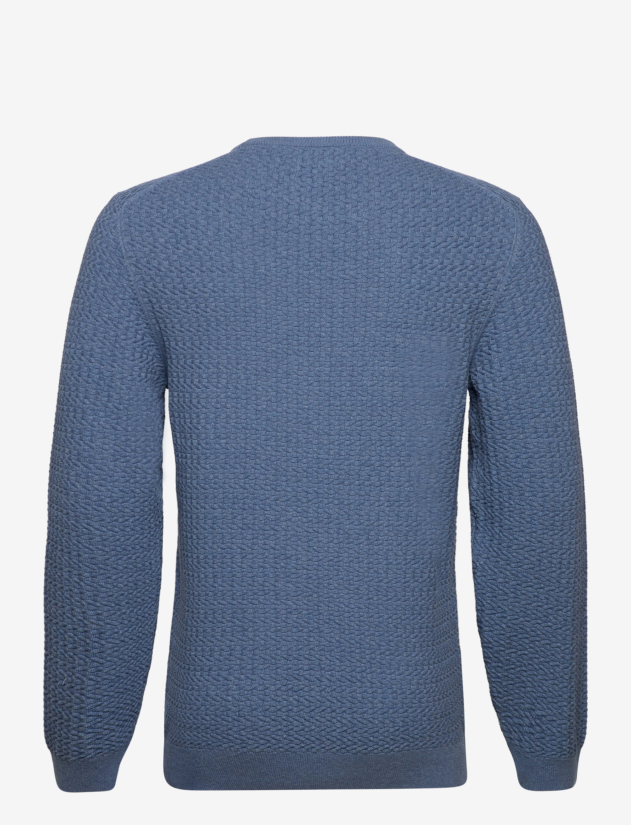 GANT - D1. COTTON TEXTURE CREW - denim blue mel - 1