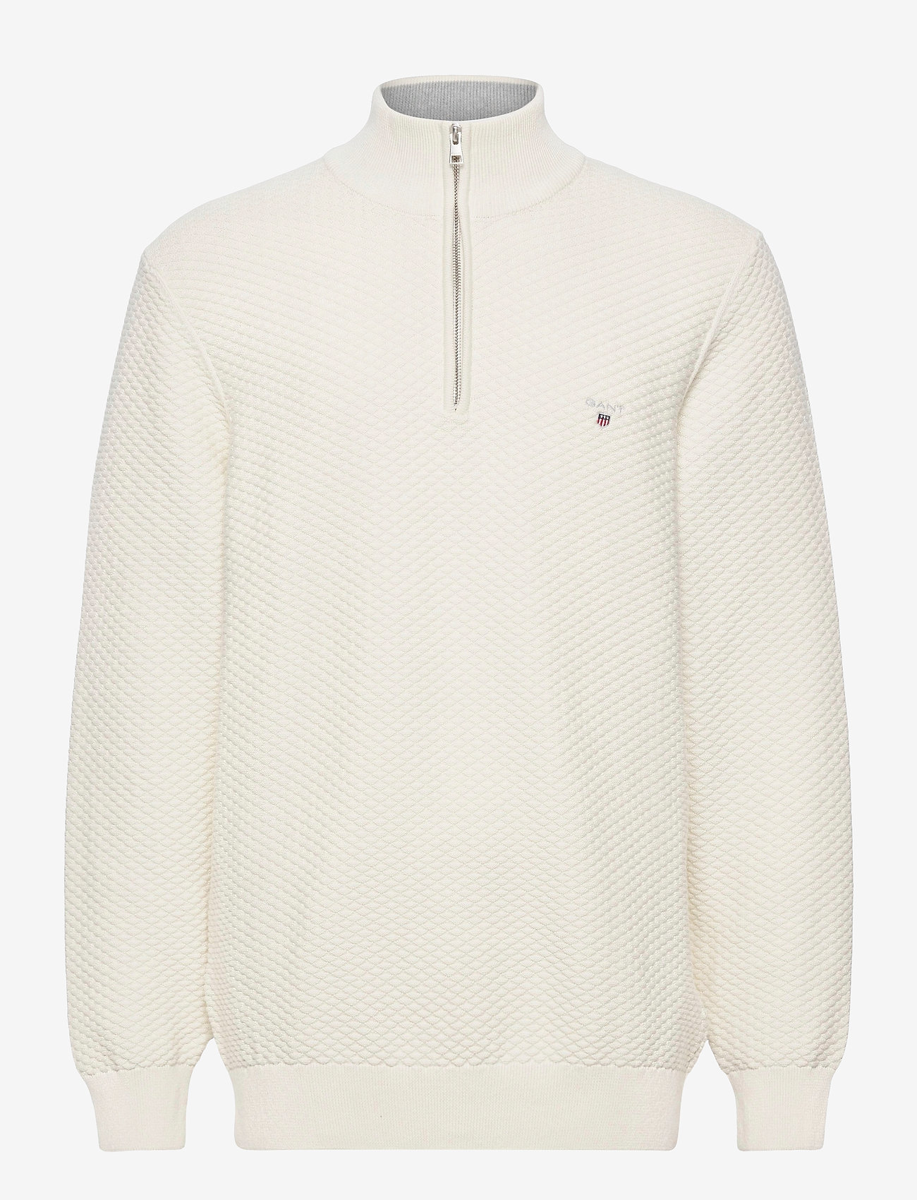 TRIANGLE TEXTURE HALFZIP - CREAM