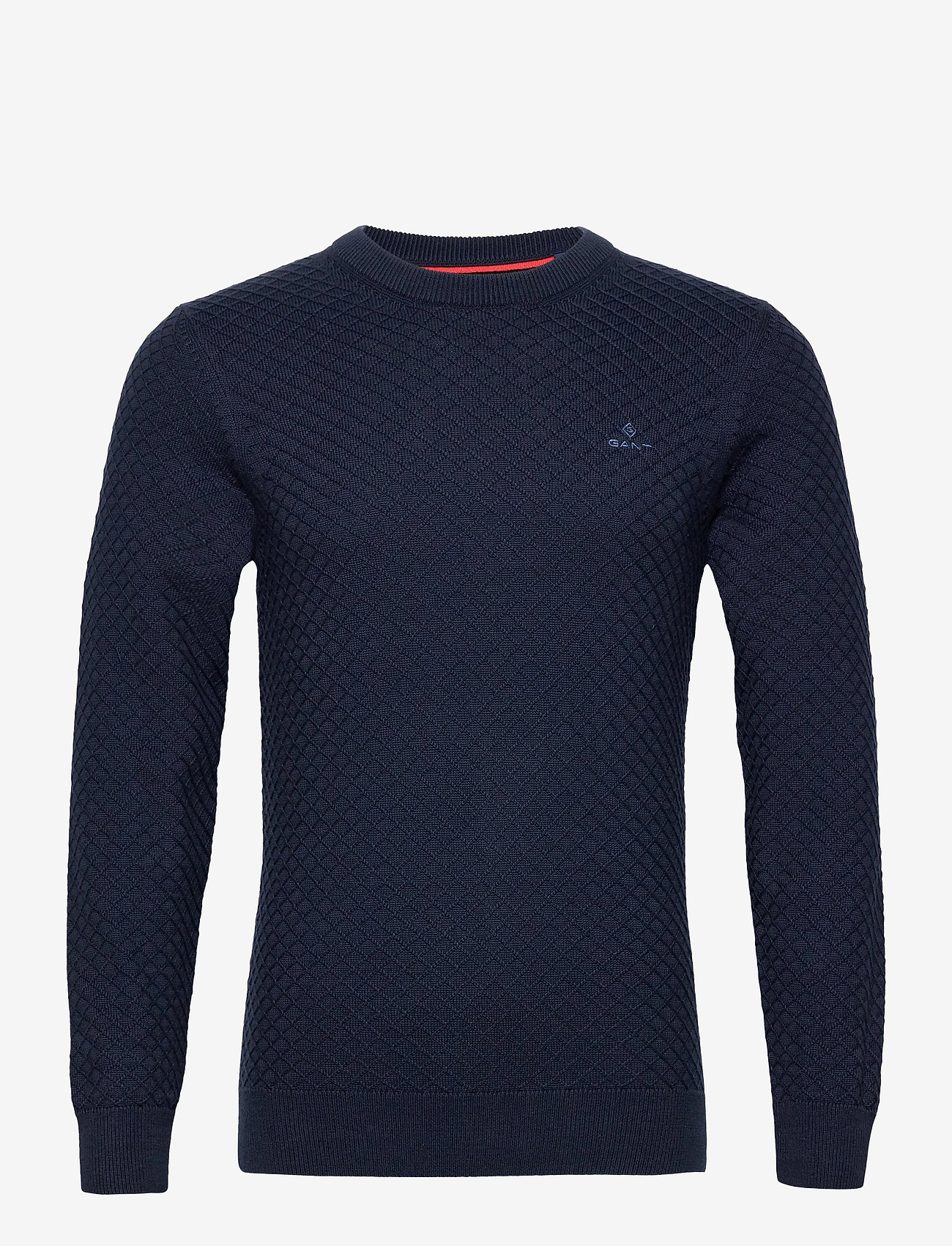 D1. COTTON TEXTURE CREW - MARINE