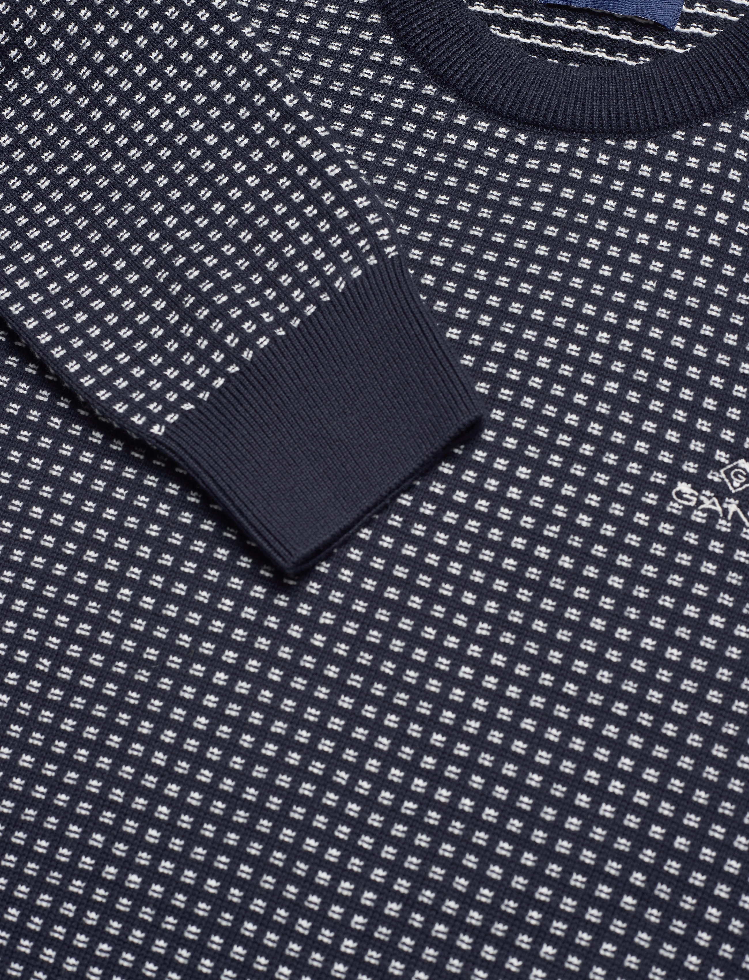 GANT - D1. TEXTURE FISHERMAN CREW - evening blue - 2