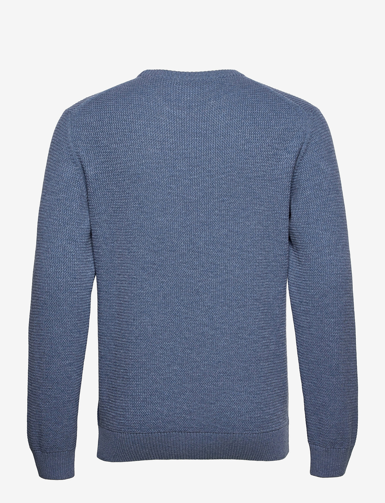 GANT - D2. COTTON STRUCTURE C-NECK - denim blue mel - 1