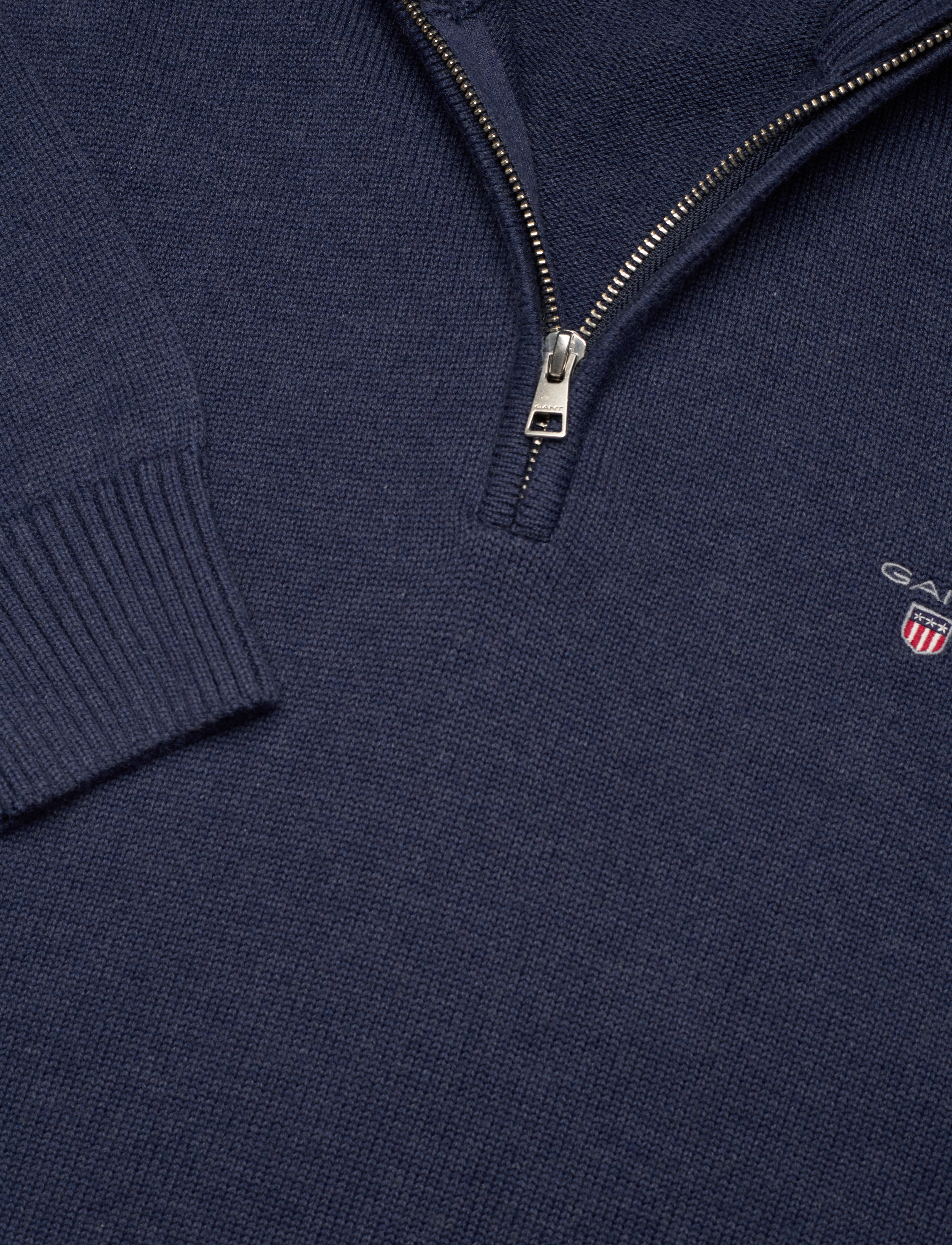 GANT - CASUAL COTTON HALFZIP - marine melange - 2