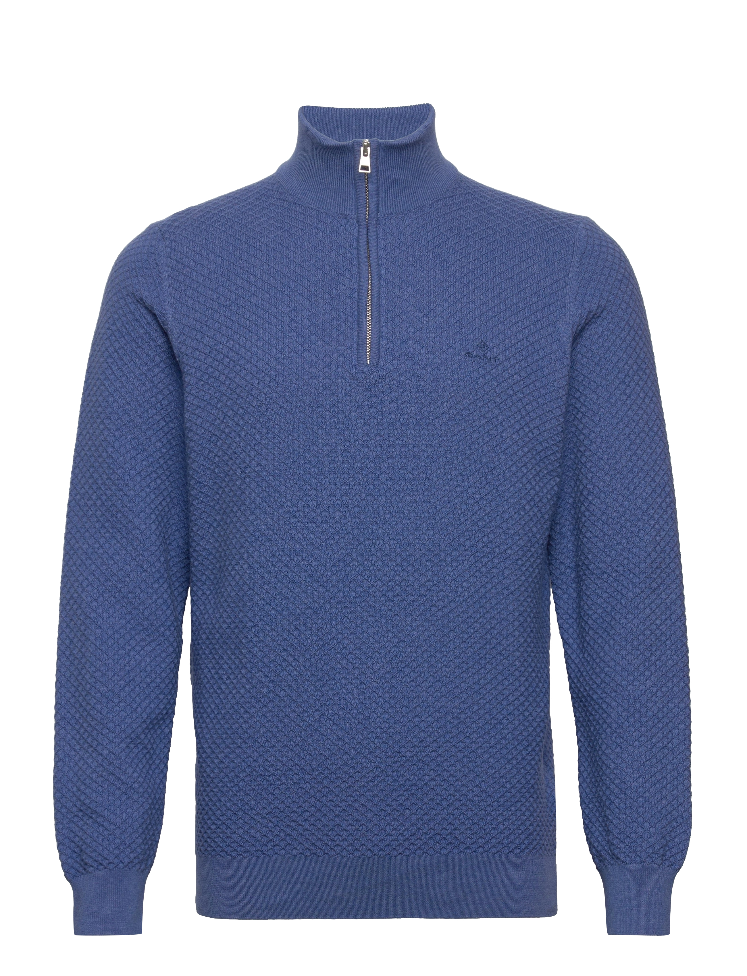 GANT - D1. COTTON TEXTURE HALFZIP - atlantic blue melange - 0