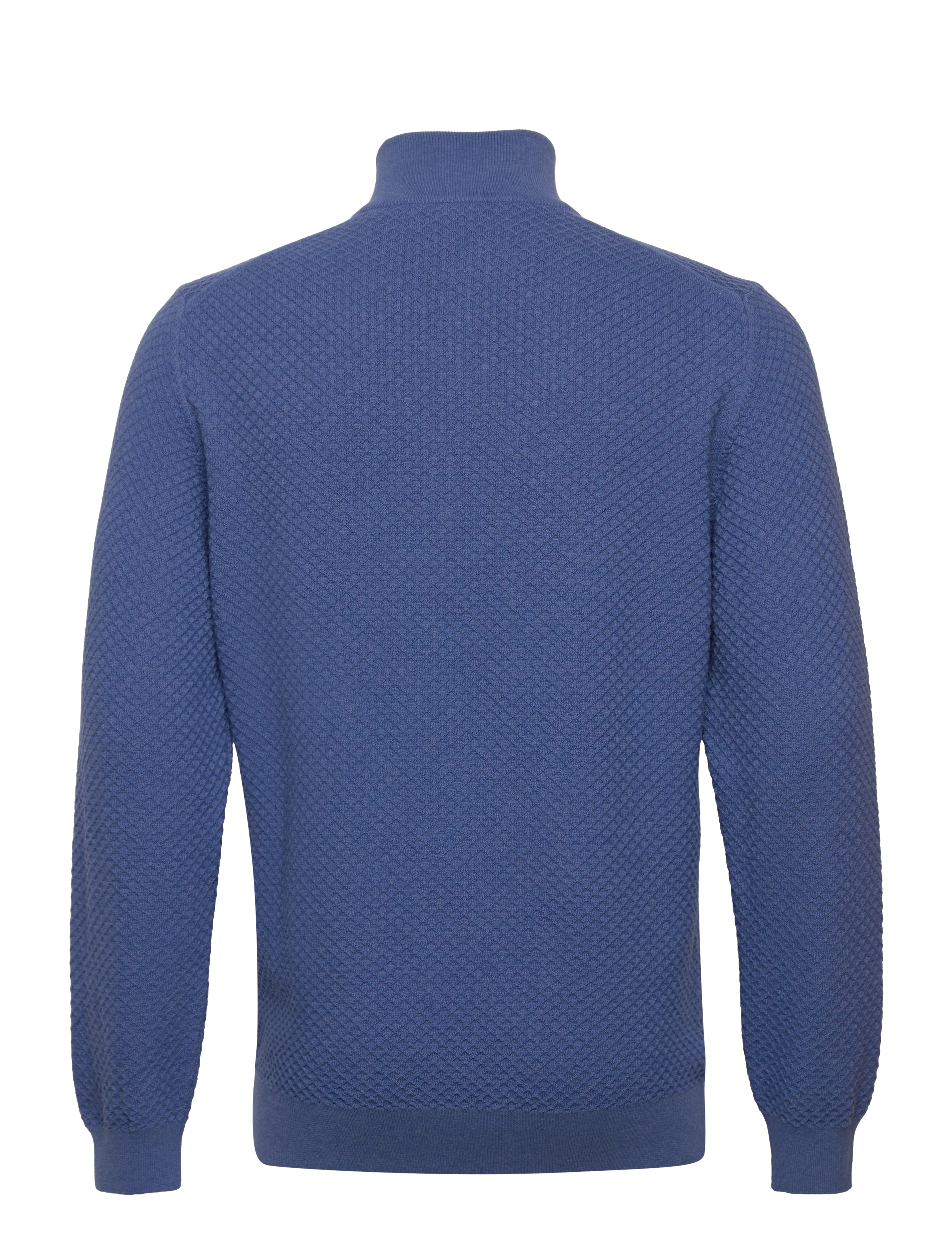 GANT - D1. COTTON TEXTURE HALFZIP - atlantic blue melange - 1