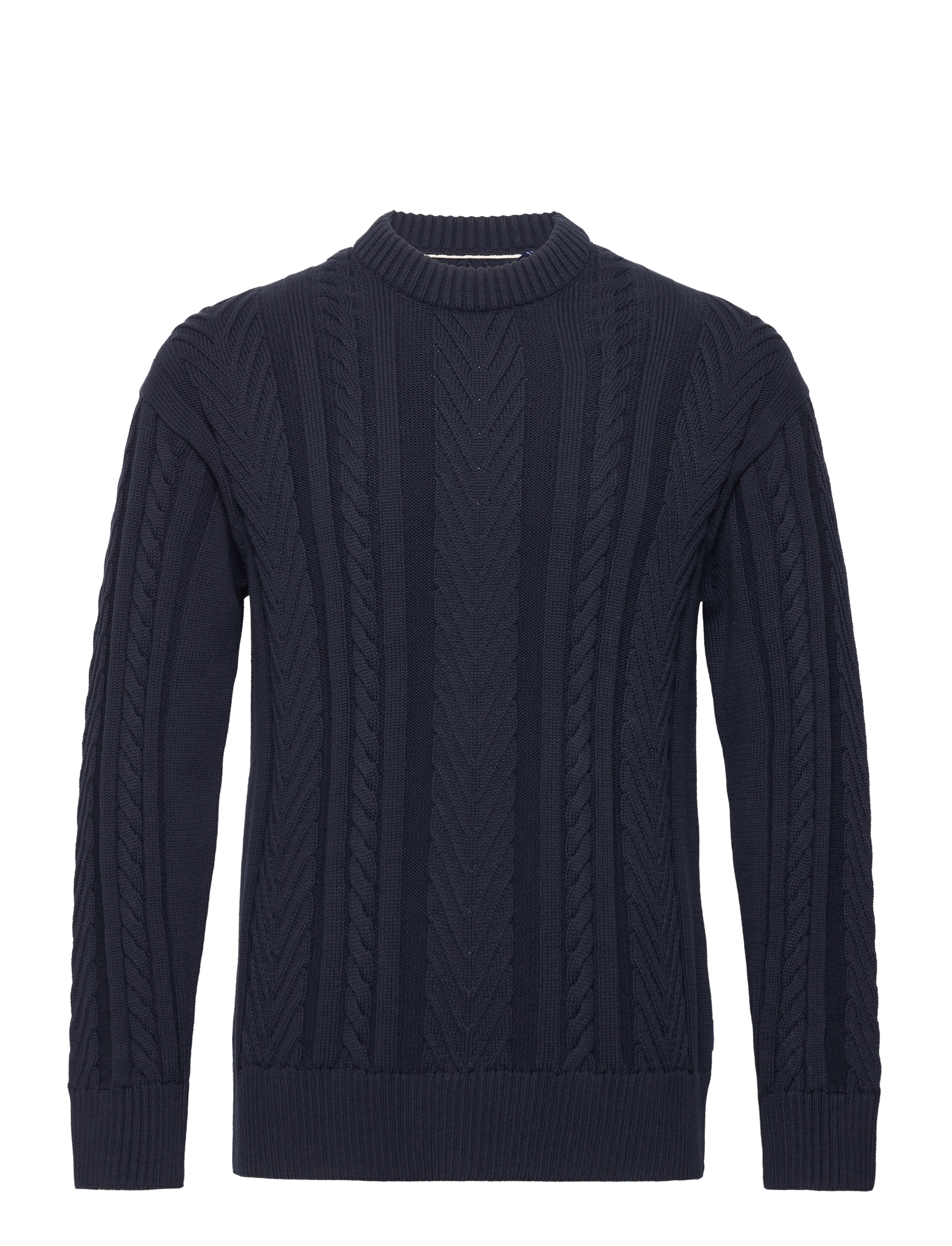 GANT - D2. CABLE C-NECK - evening blue - 0