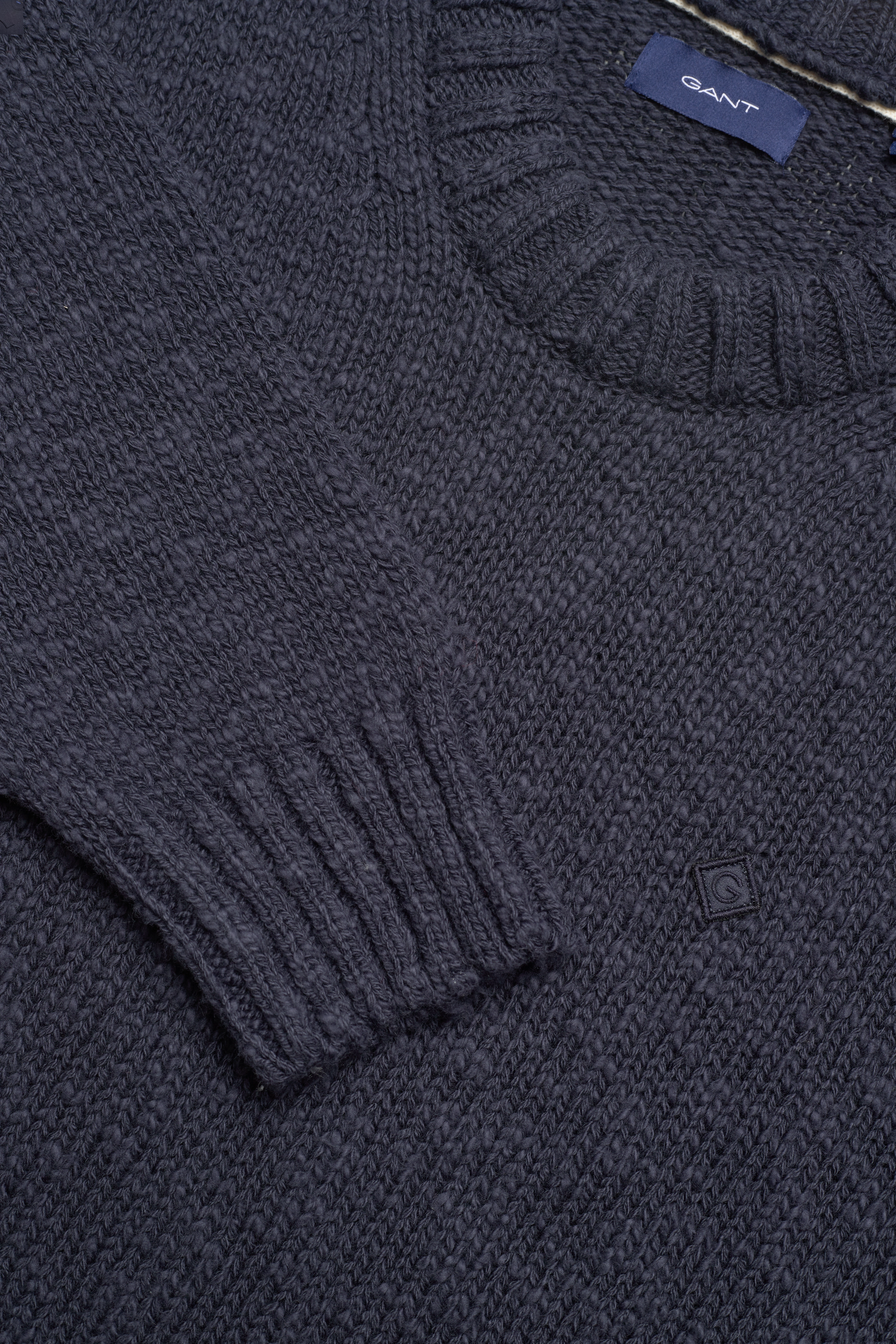 GANT - D2. RELAXED COTTON SLUB C-NECK - evening blue - 3