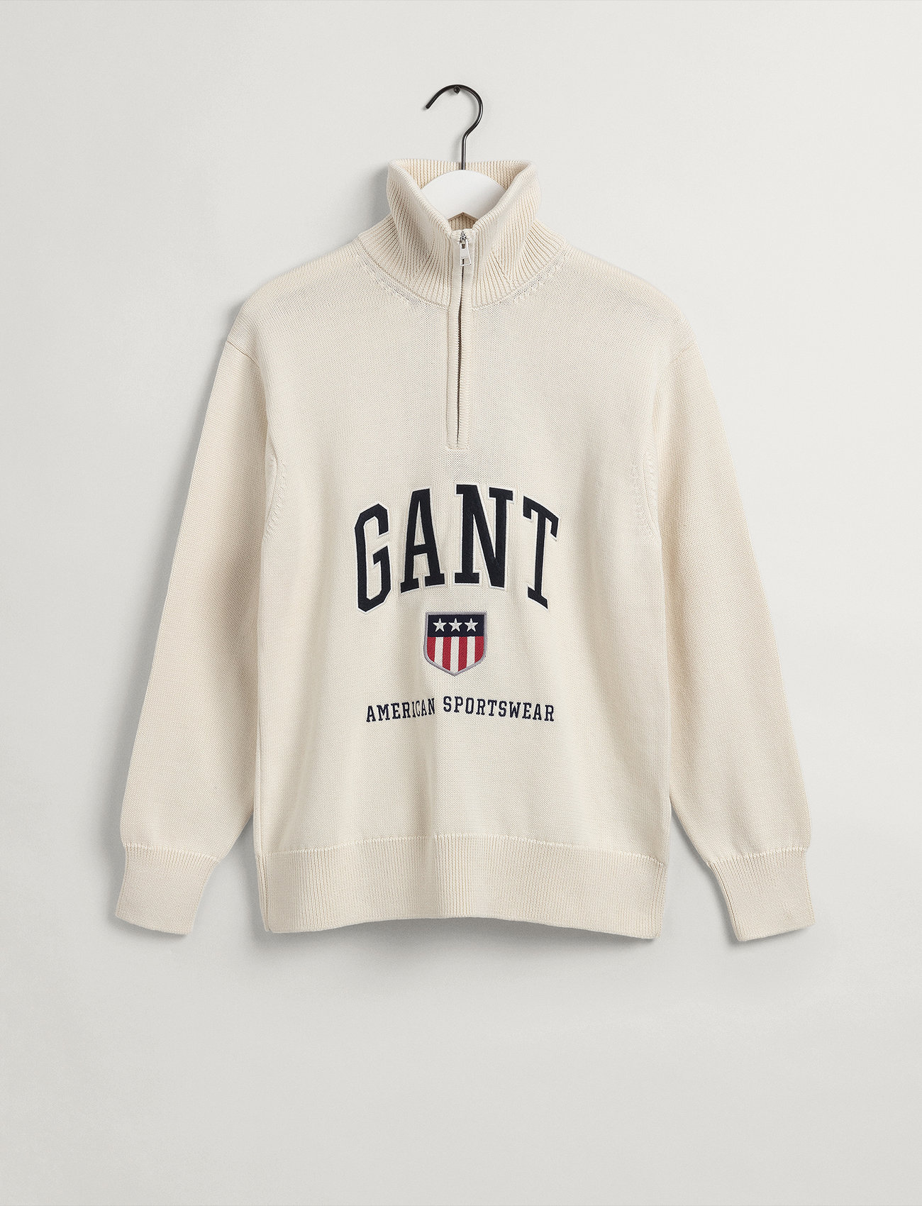 GANT - D2. RETRO SHIELD HALFZIP - cream - 3