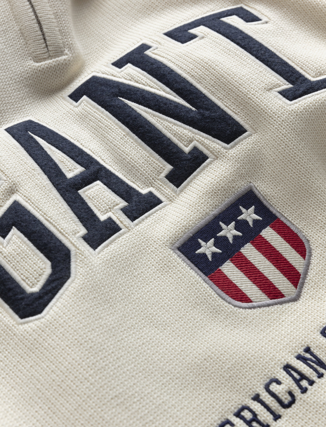 GANT - D2. RETRO SHIELD HALFZIP - cream - 4