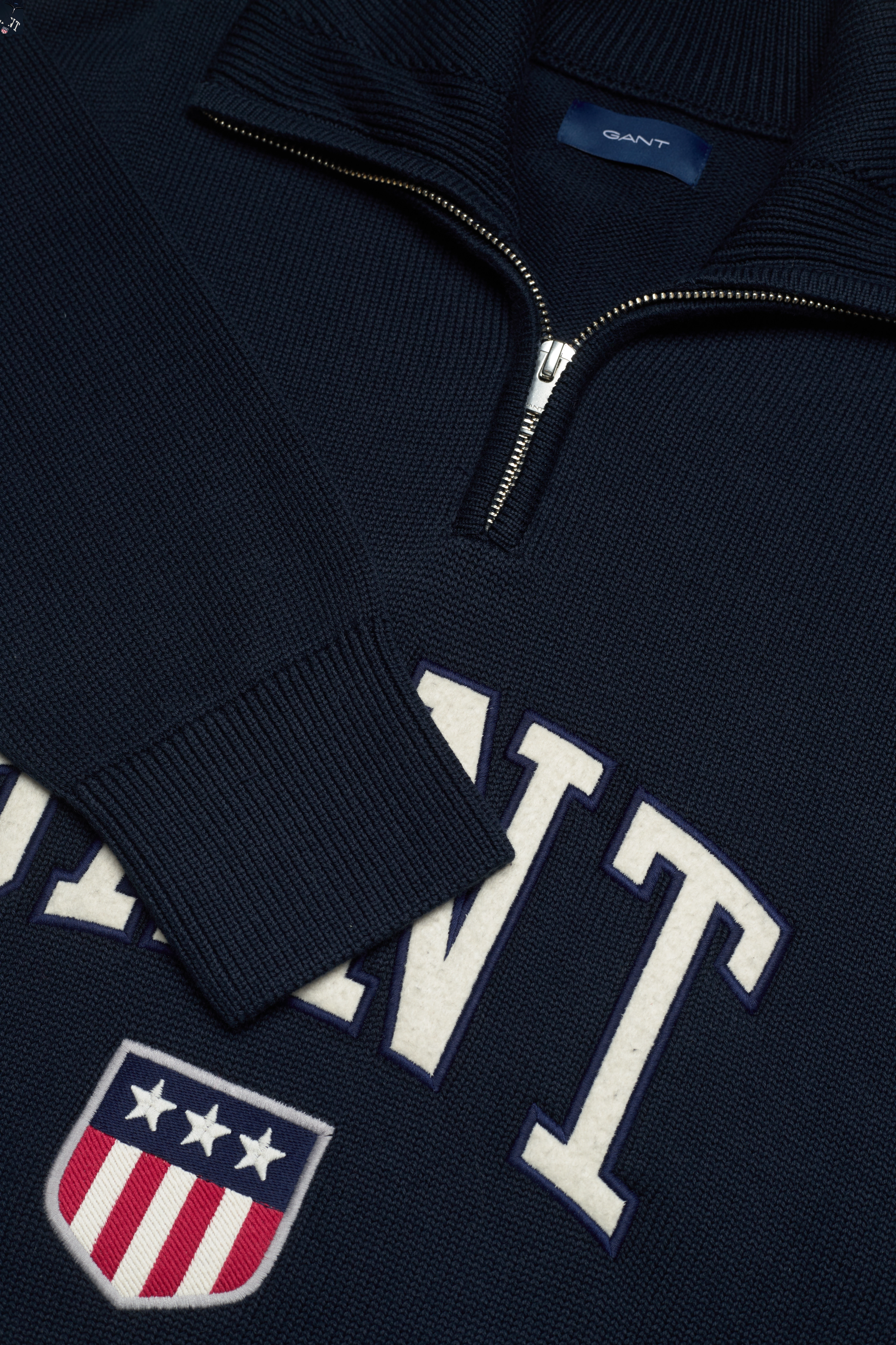 GANT - D2. RETRO SHIELD HALFZIP - evening blue - 3
