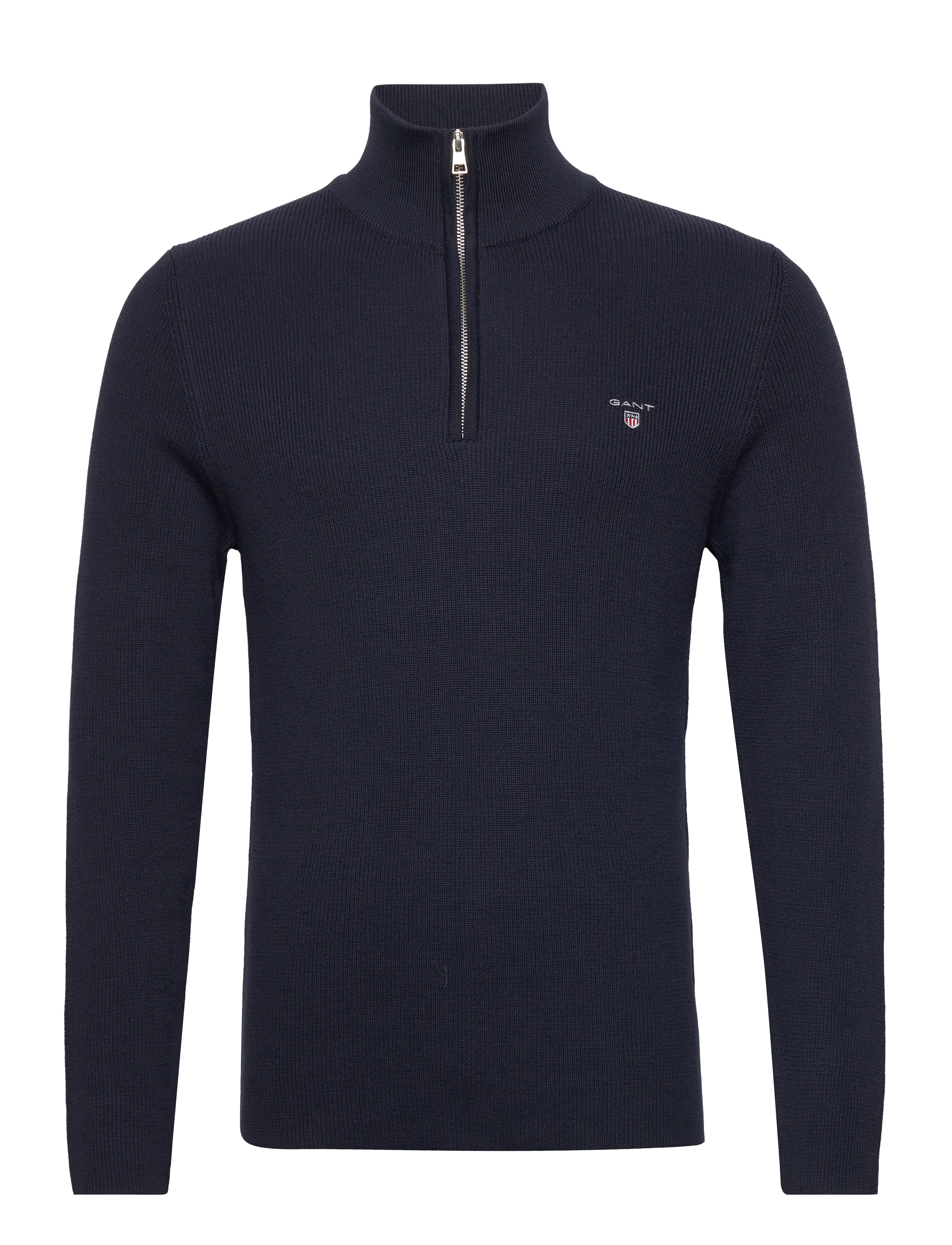 D1. RIB TEXTURE HALFZIP - EVENING BLUE
