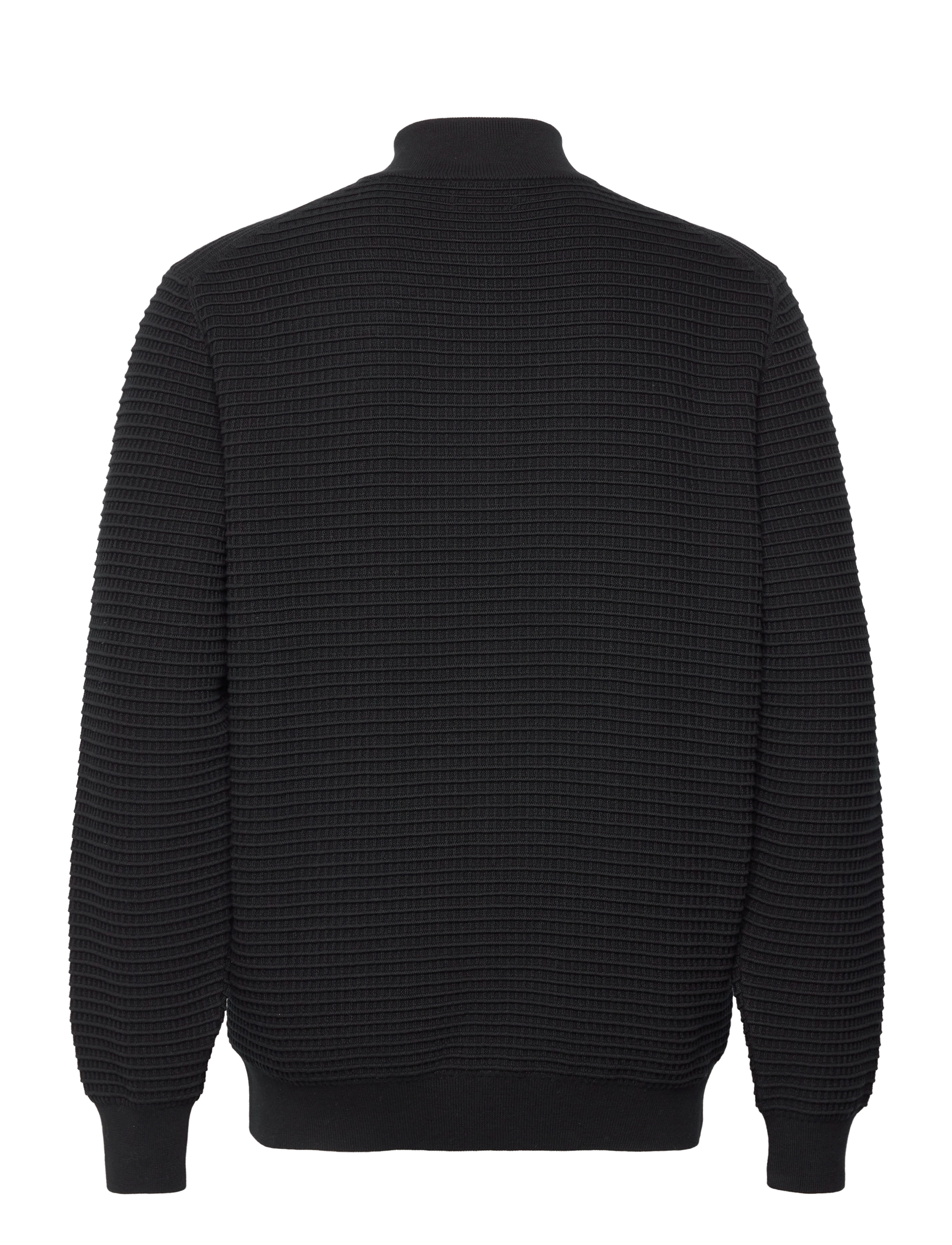 GANT - D1. COTTON TEXTURE HALFZIP - black - 1