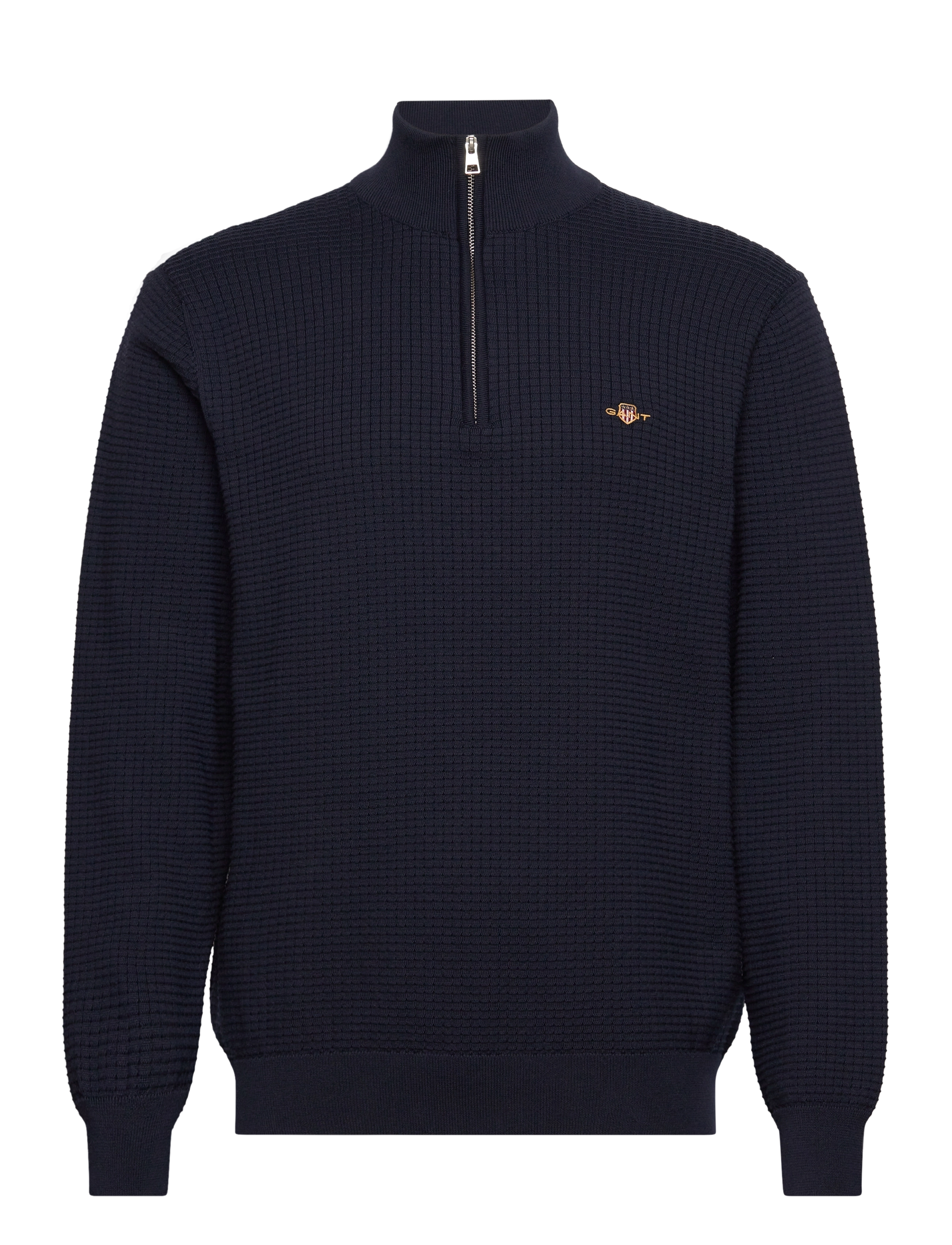 D2. COTTON TEXTURE HALFZIP - EVENING BLUE