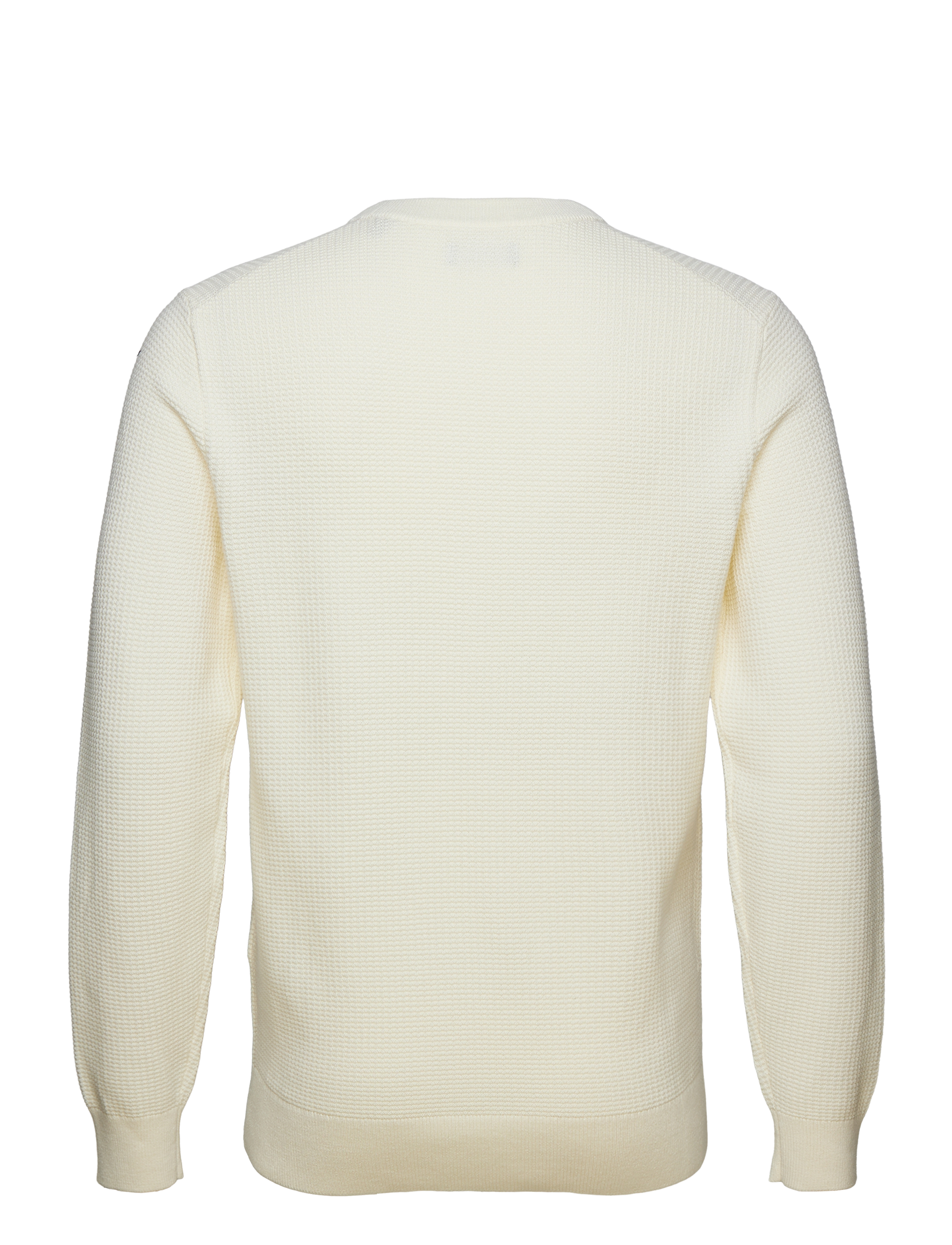 GANT - COTTON TEXTURE C-NECK - cream - 1