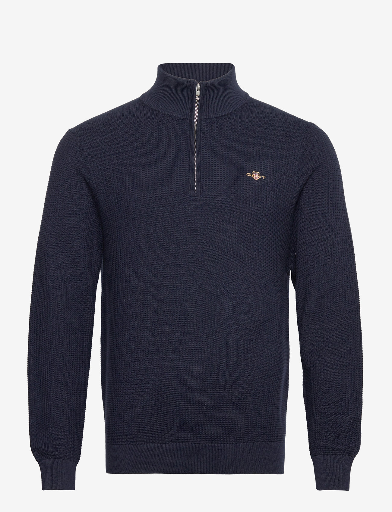 GANT - COTTON TEXTURE HALFZIP - evening blue - 0