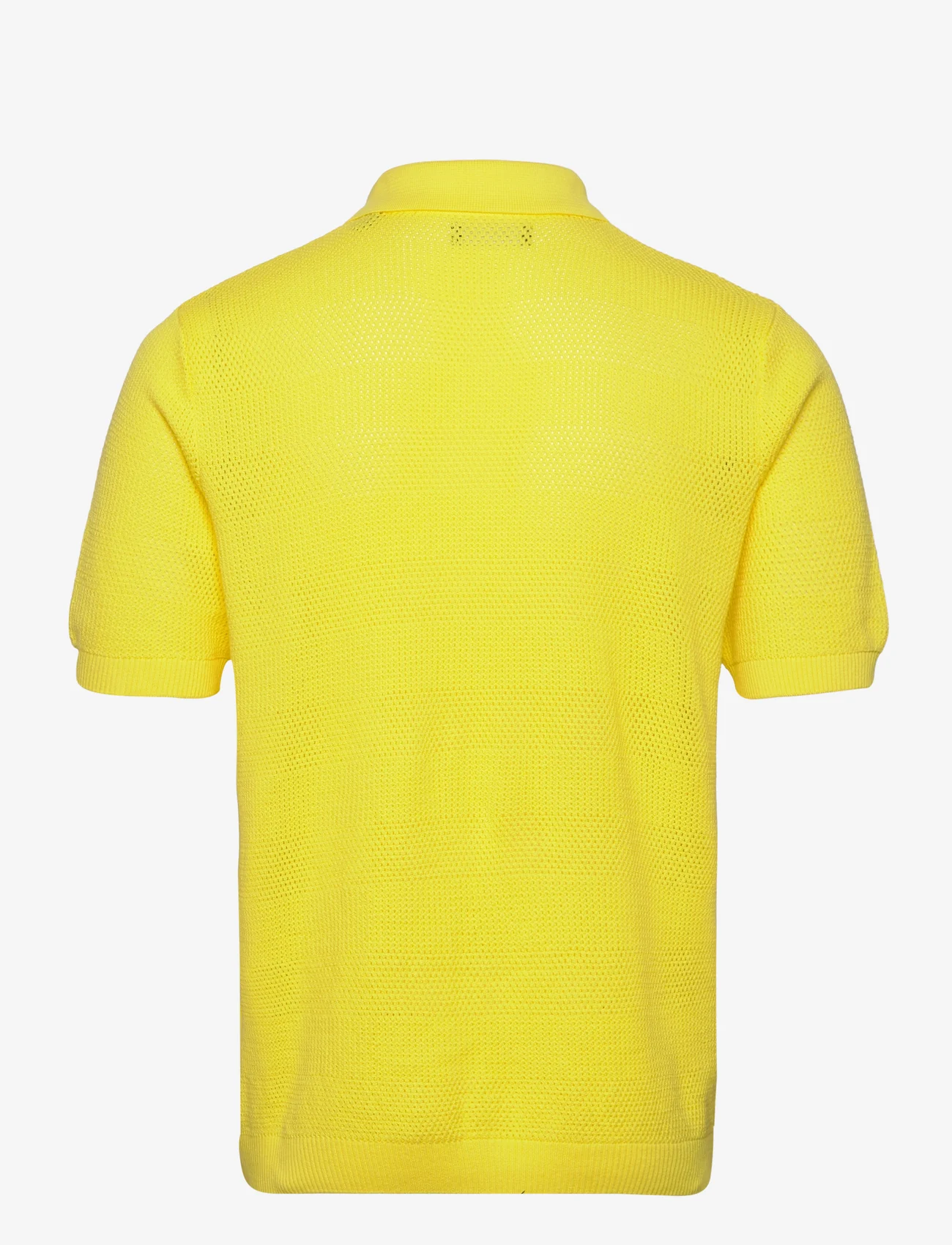GANT - COTTON TEXTURE POLO SS - dzianinowe bluzki polo - sun yellow - 1