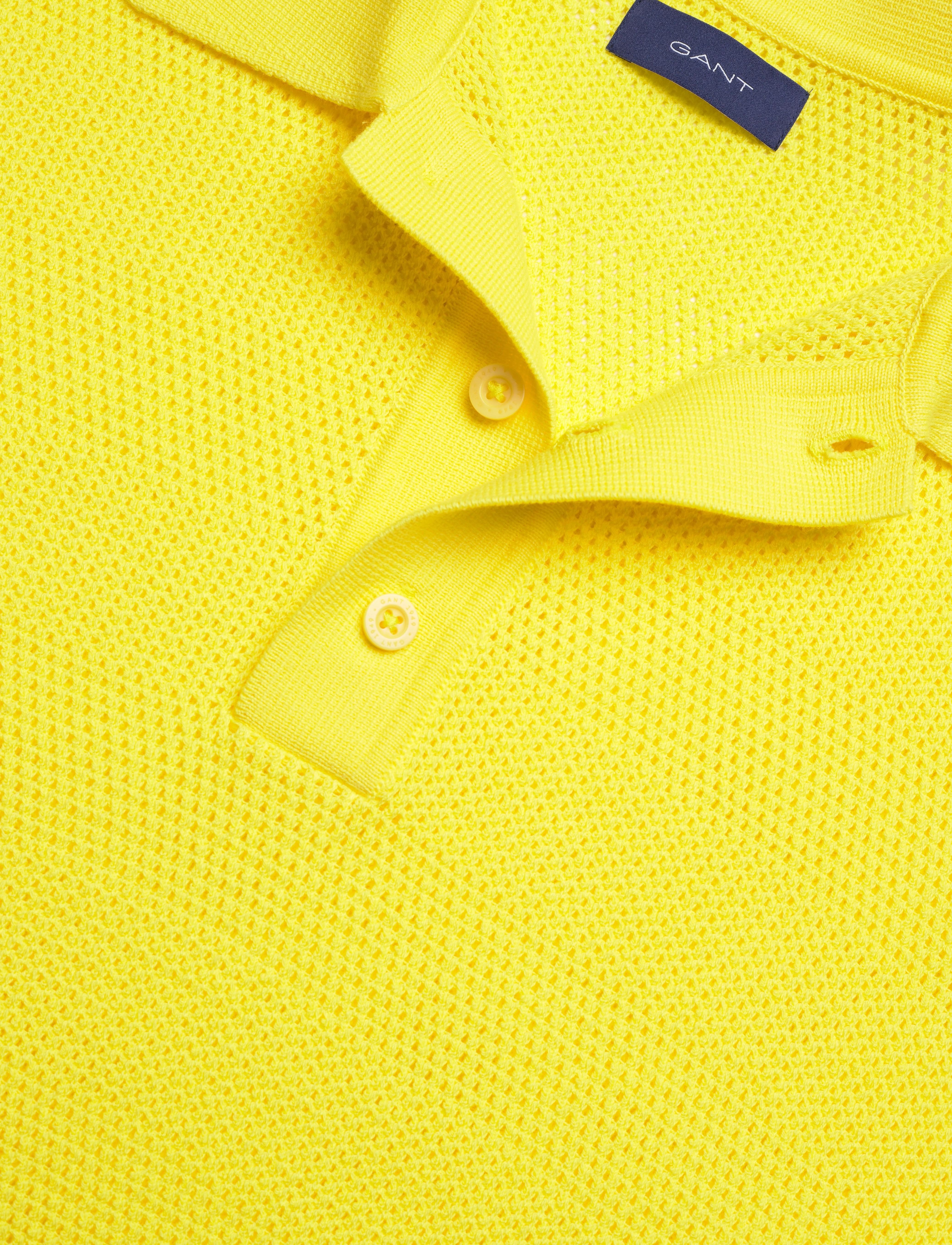 GANT - COTTON TEXTURE POLO SS - sun yellow - 2