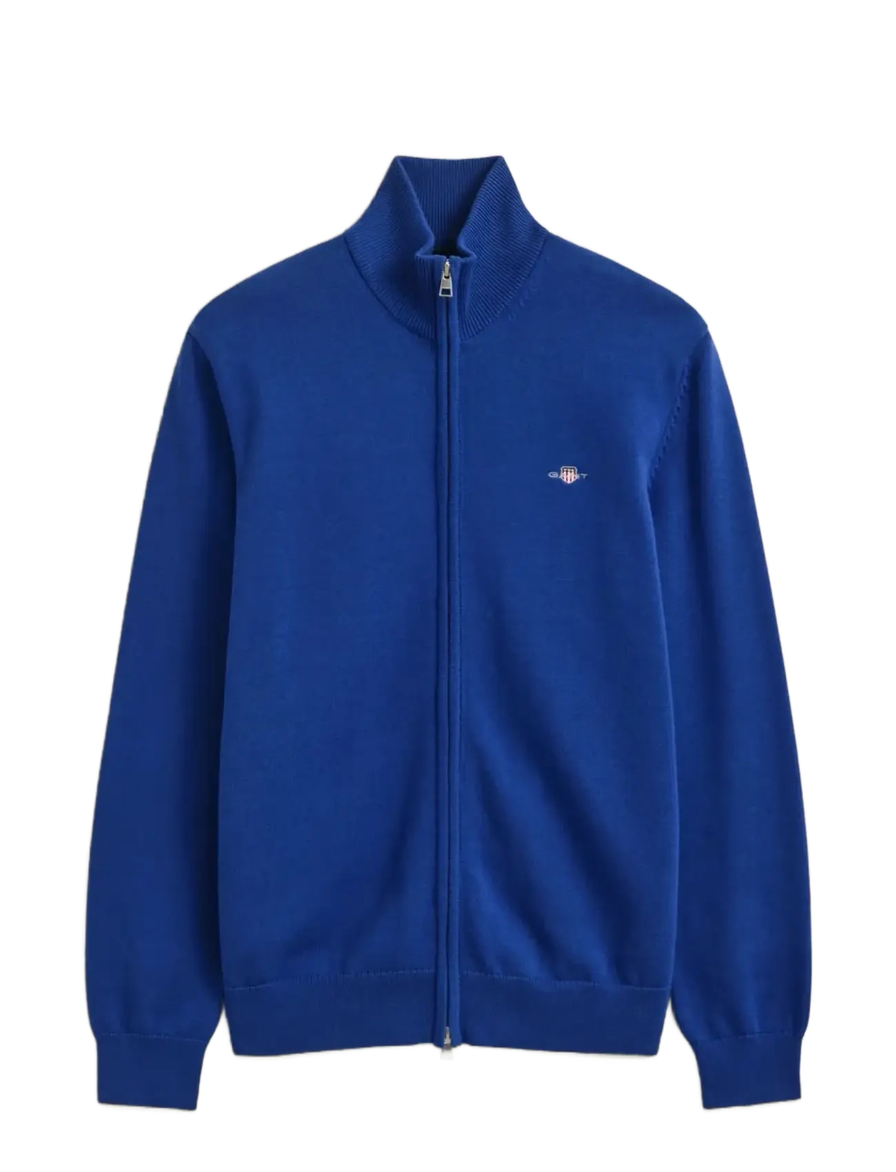 Gant Cotton Knit Zip Cardigan - Hnepptar peysur - CRISP BLUE / blue