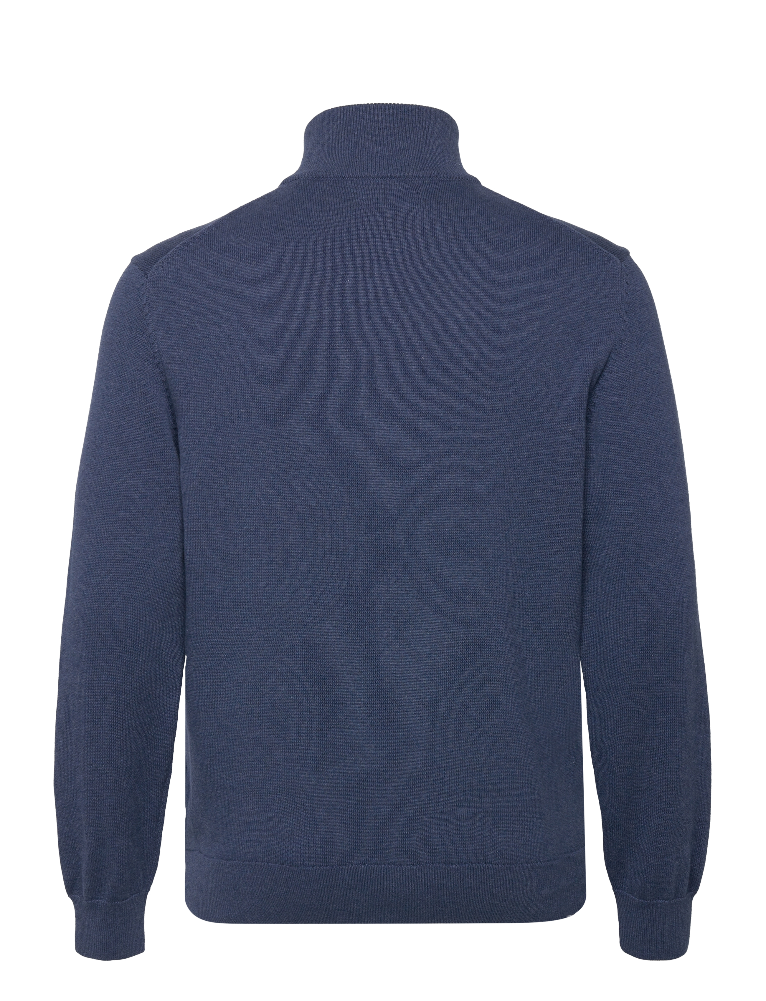 Gant - Cotton Knit Zip Cardigan - cardigans - dark jeansblue melange - 1