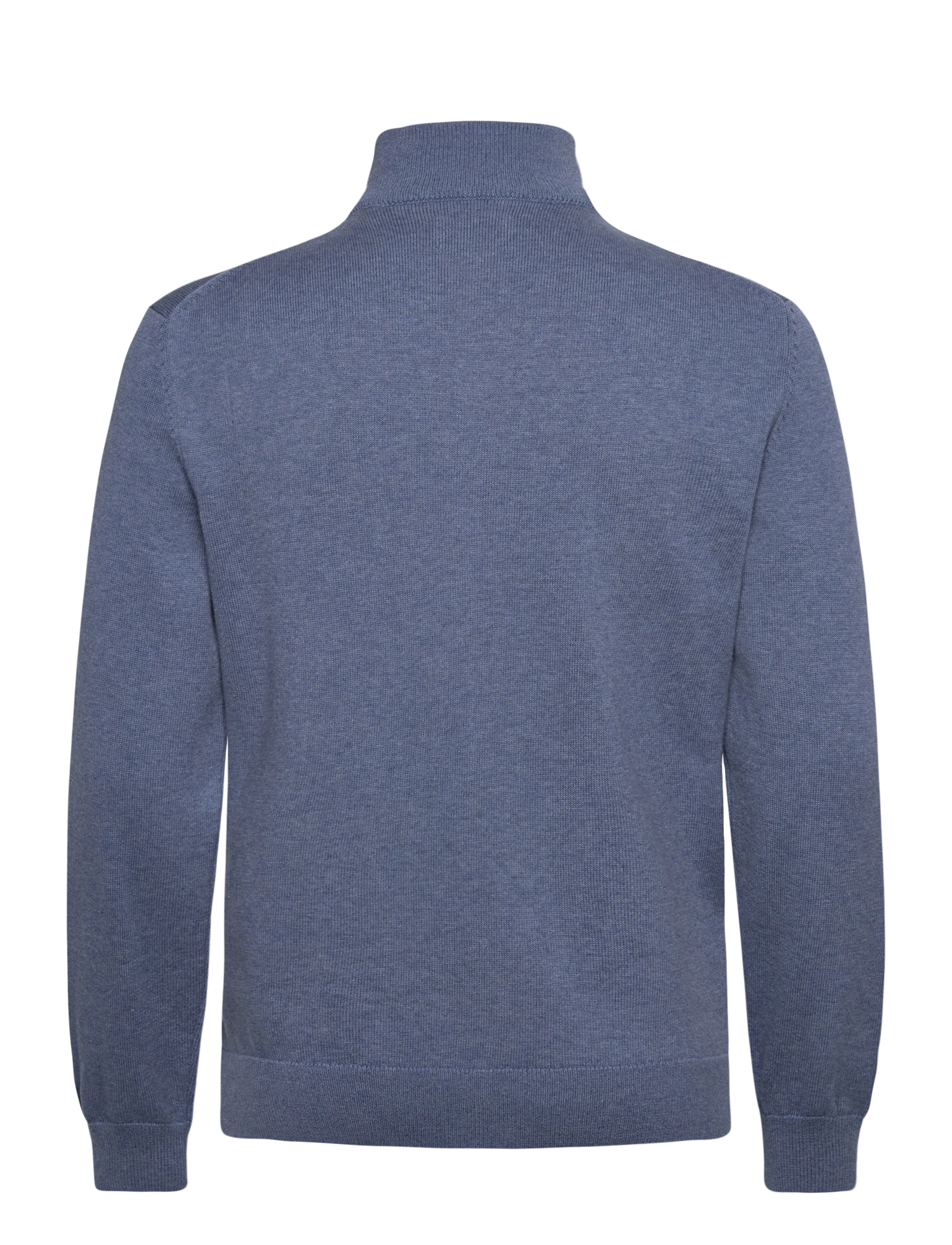 Gant - Cotton Knit Zip Cardigan - cardigans - denim blue melange - 2