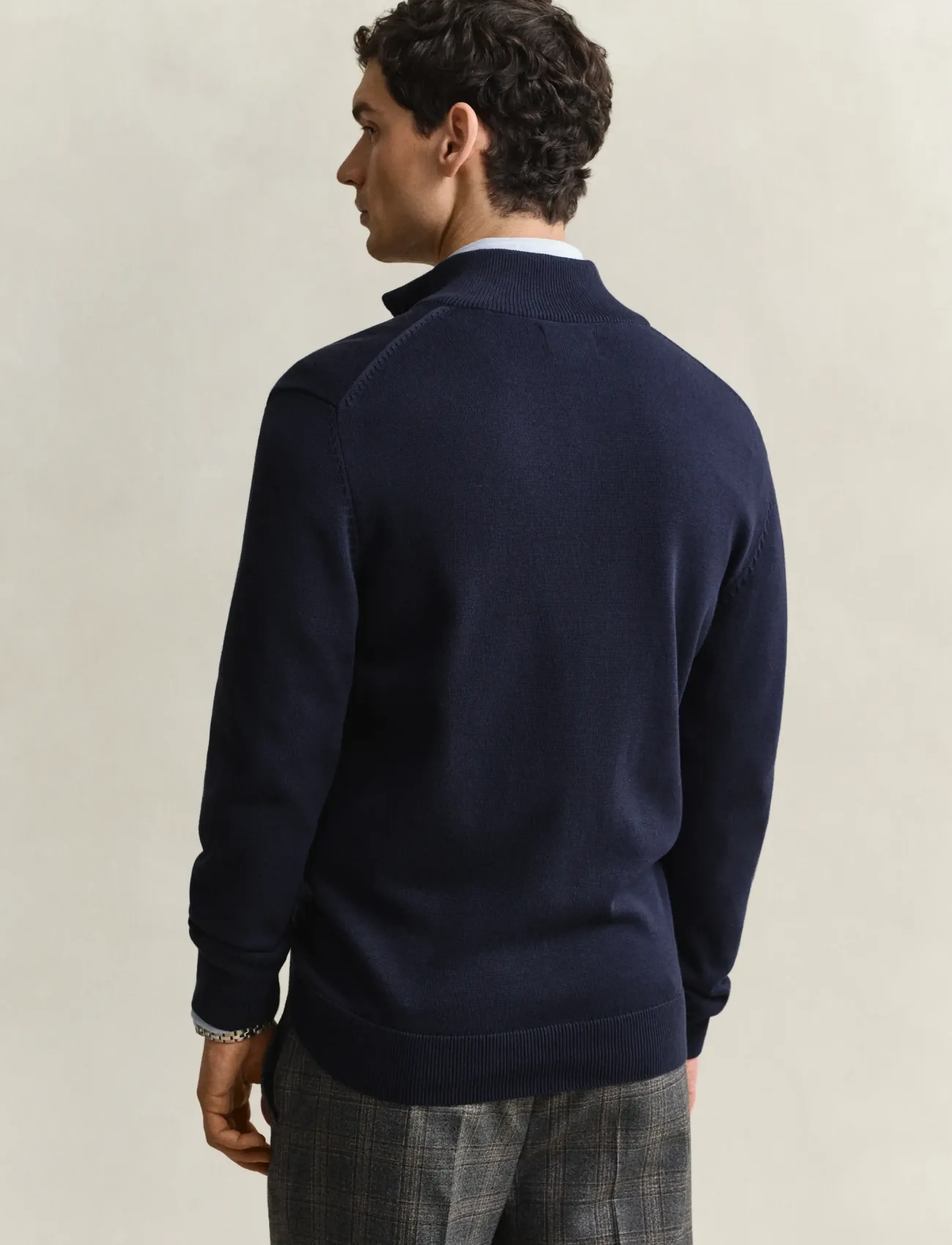 Gant - Cotton Knit Zip Cardigan - fullzip strik - evening blue - 3
