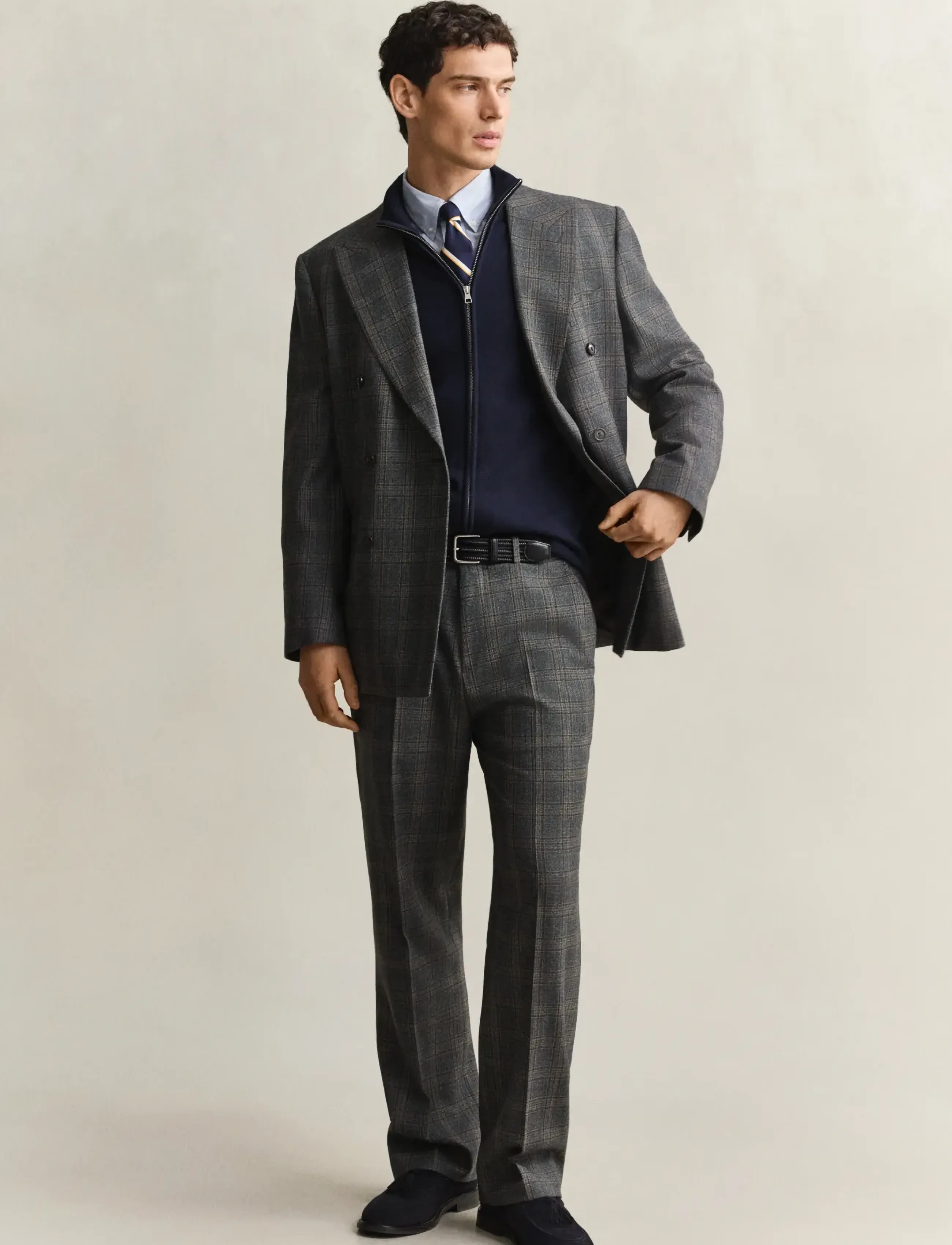 Gant - Cotton Knit Zip Cardigan - fullzip strik - evening blue - 5
