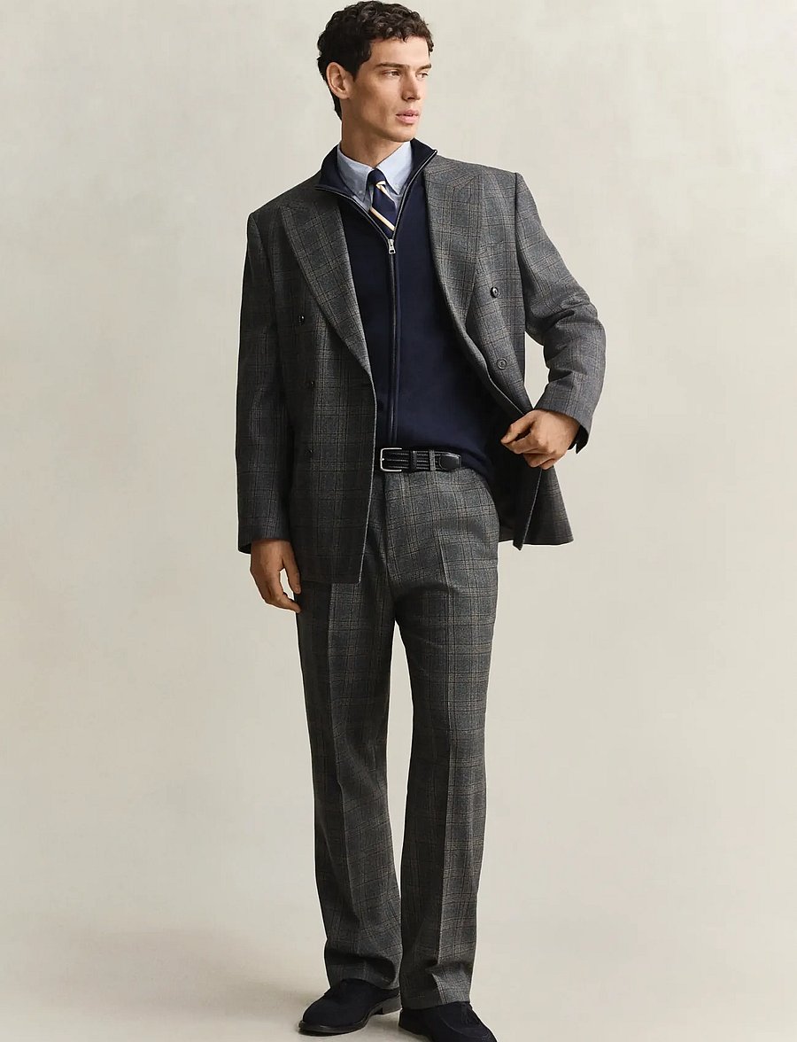 Gant - Cotton Knit Zip Cardigan - fullzip strik - evening blue - 5