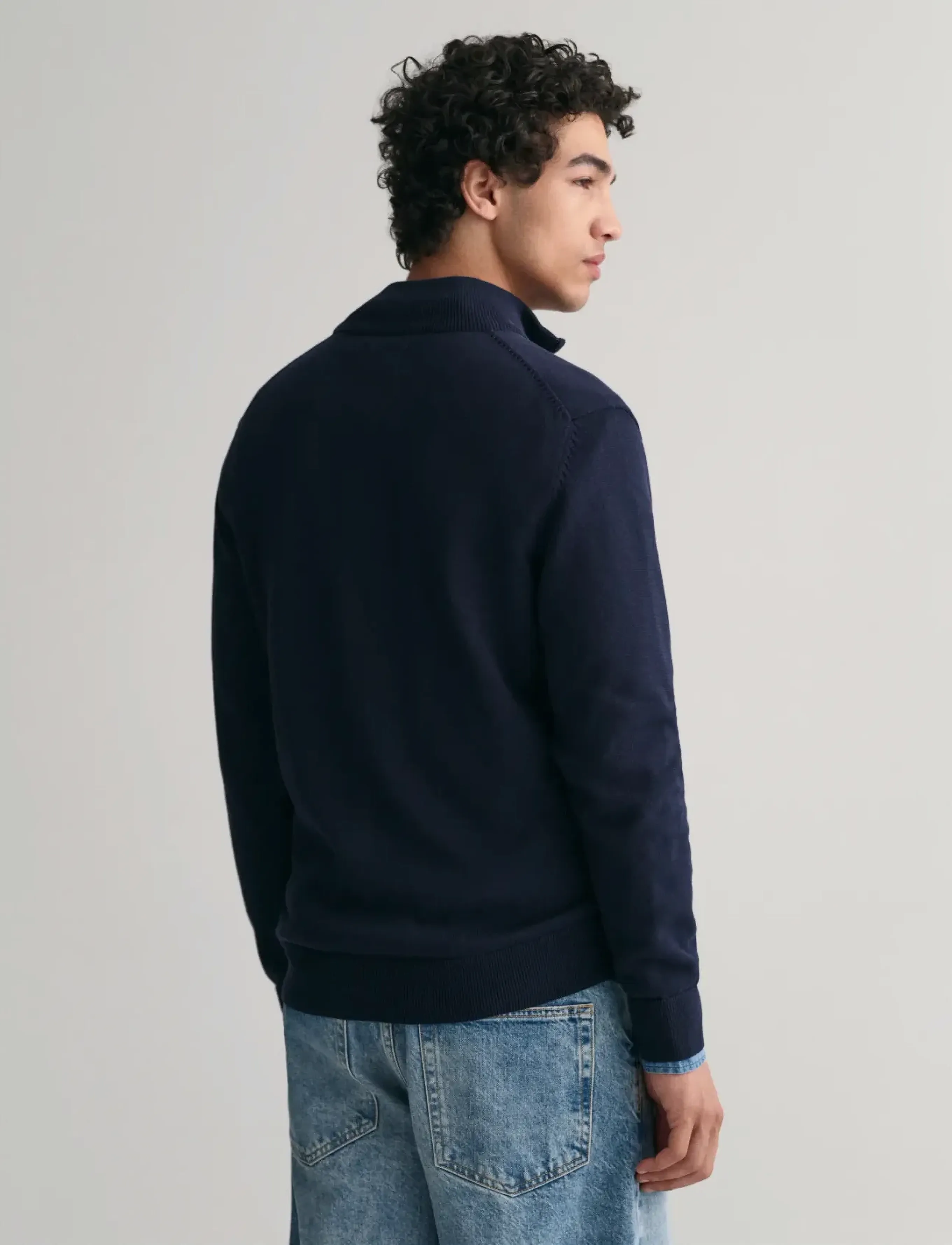 Gant Cotton Knit Zip Cardigan herr – bild 6