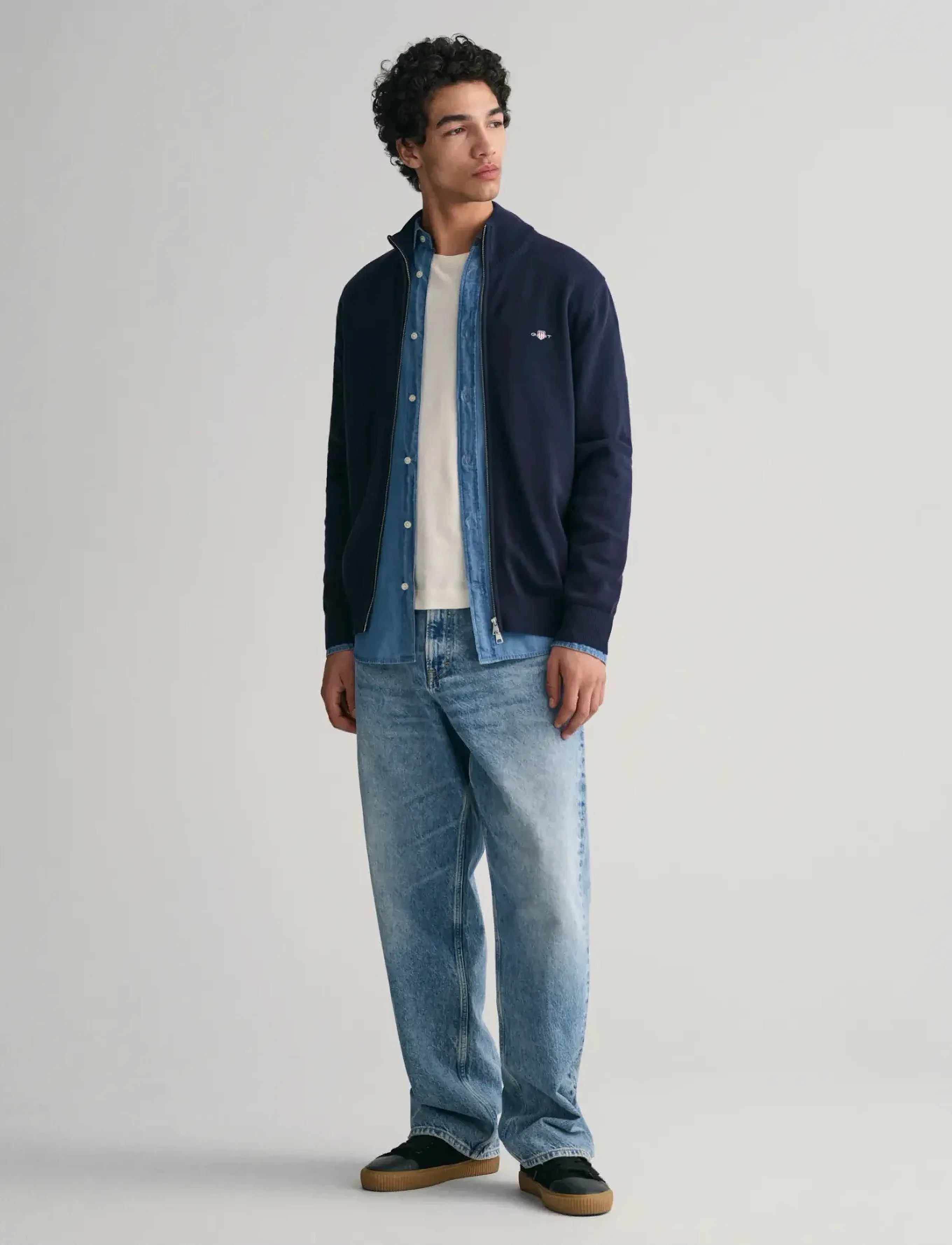 Gant Cotton Knit Zip Cardigan herr – bild 8