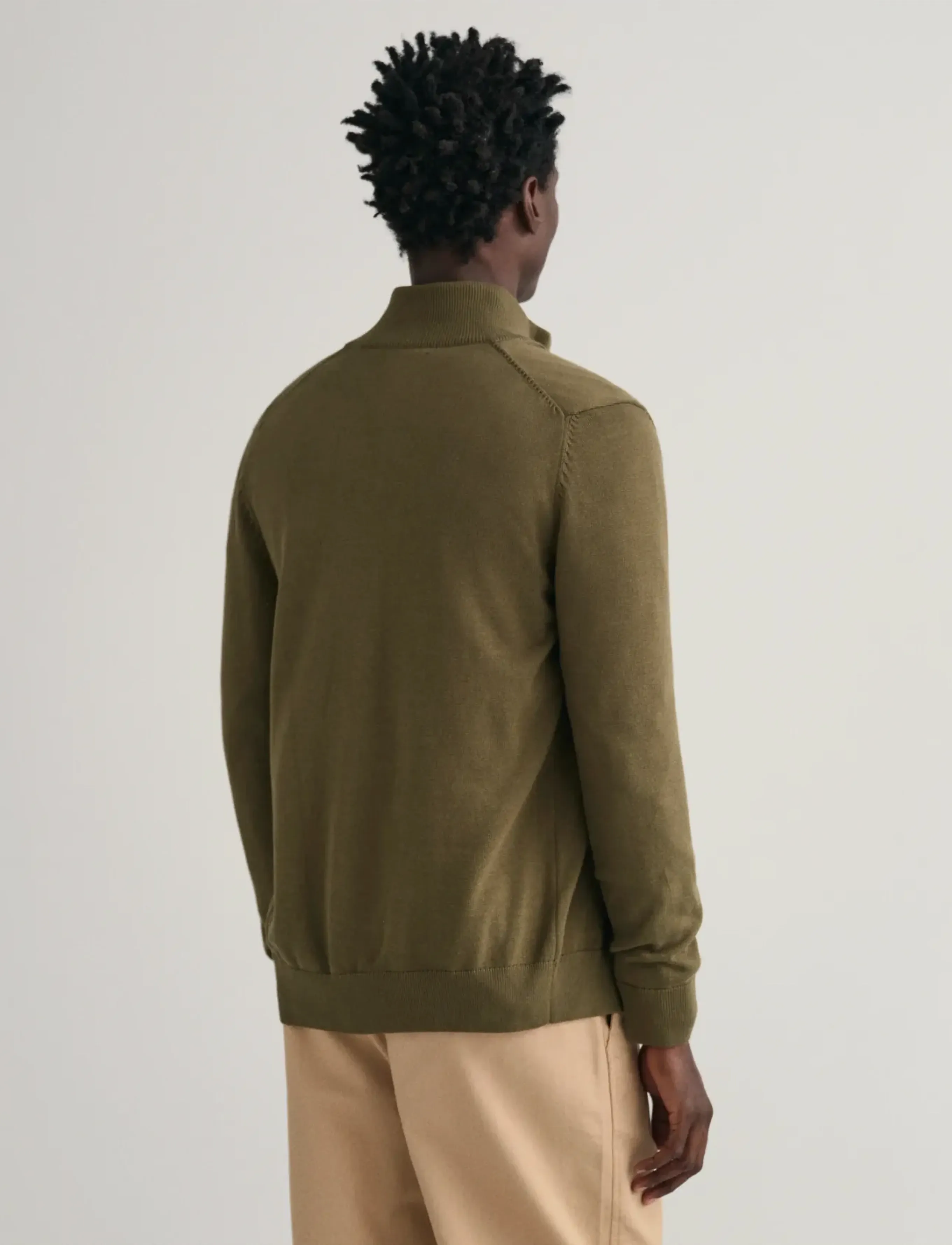 Gant - Cotton Knit Zip Cardigan - strickjacken - juniper green - 3