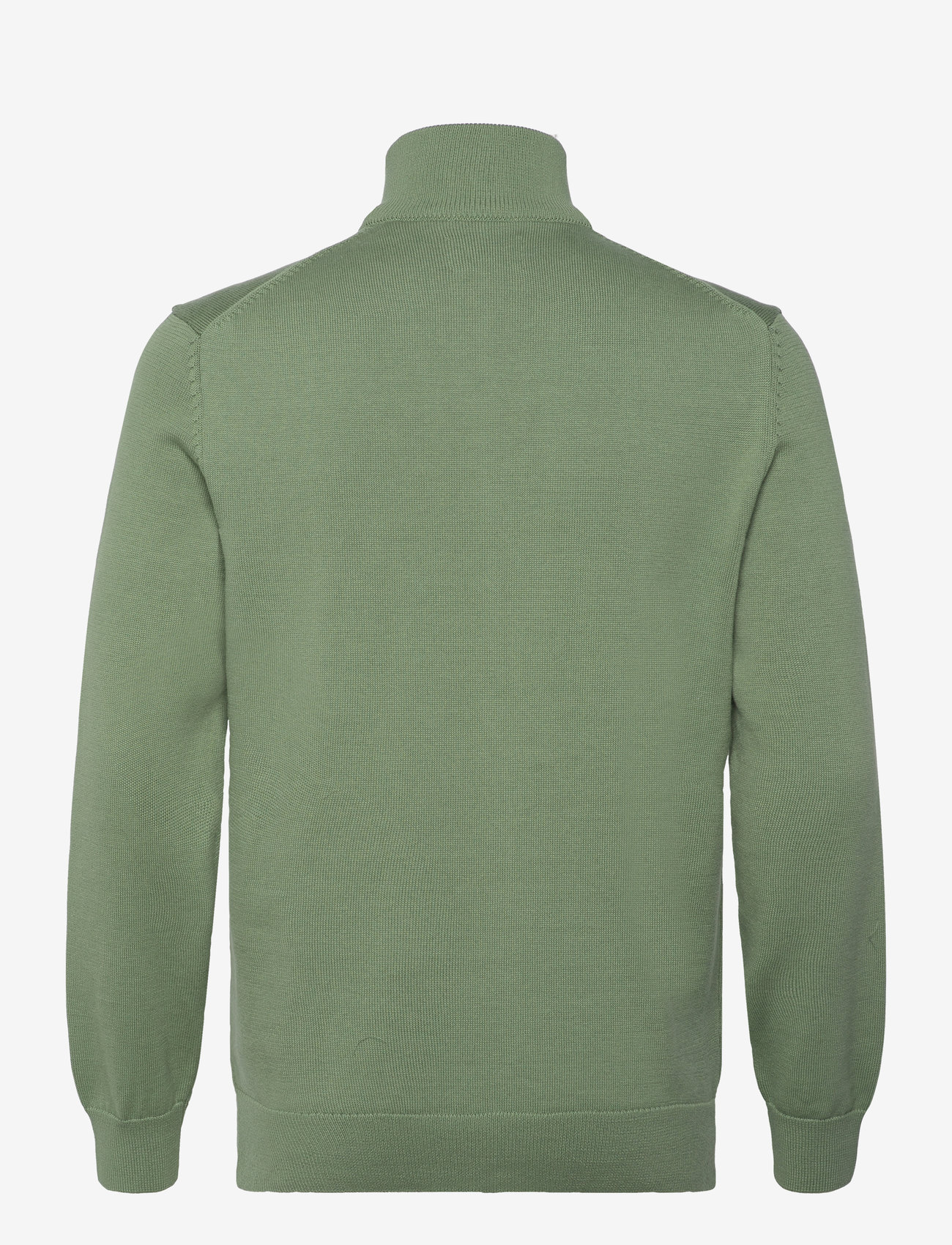 GANT - CASUAL COTTON ZIP CARDIGAN - pullover mit durchgehendem reißverschluss - kalamata green - 1