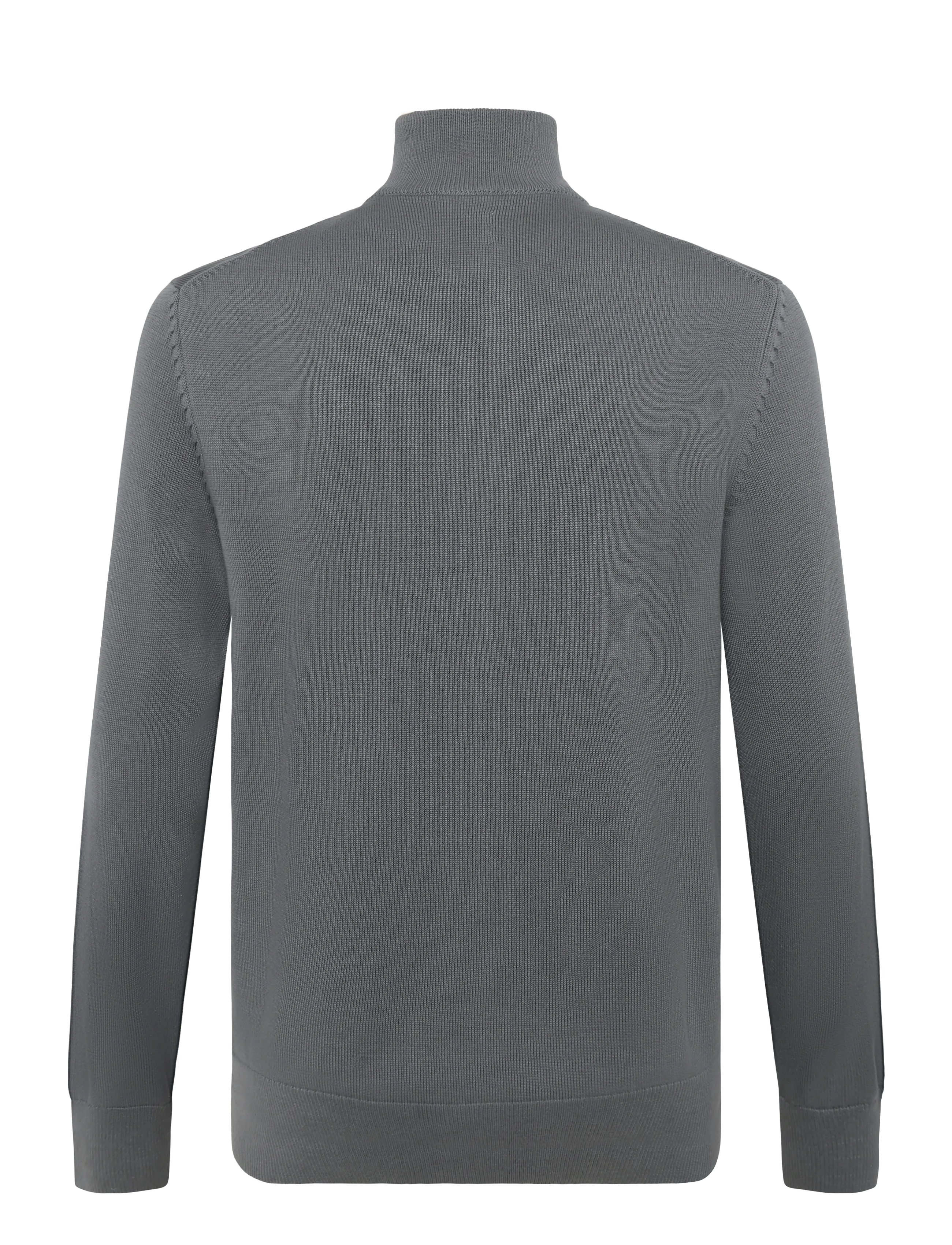 Gant - Cotton Knit Zip Cardigan - strickjacken - mid grey - 1