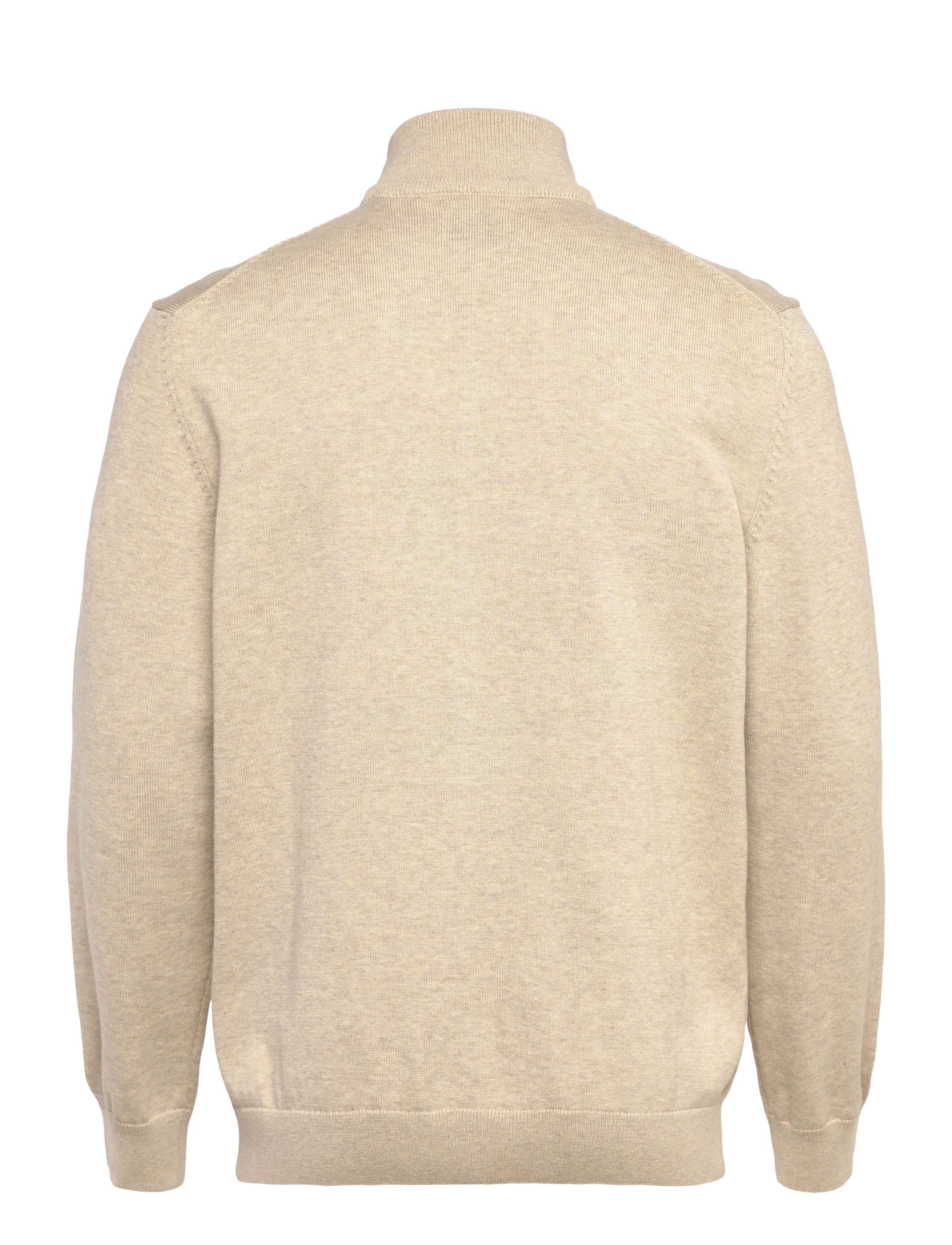 Gant - Cotton Knit Zip Cardigan - cardigans - oat melange - 2