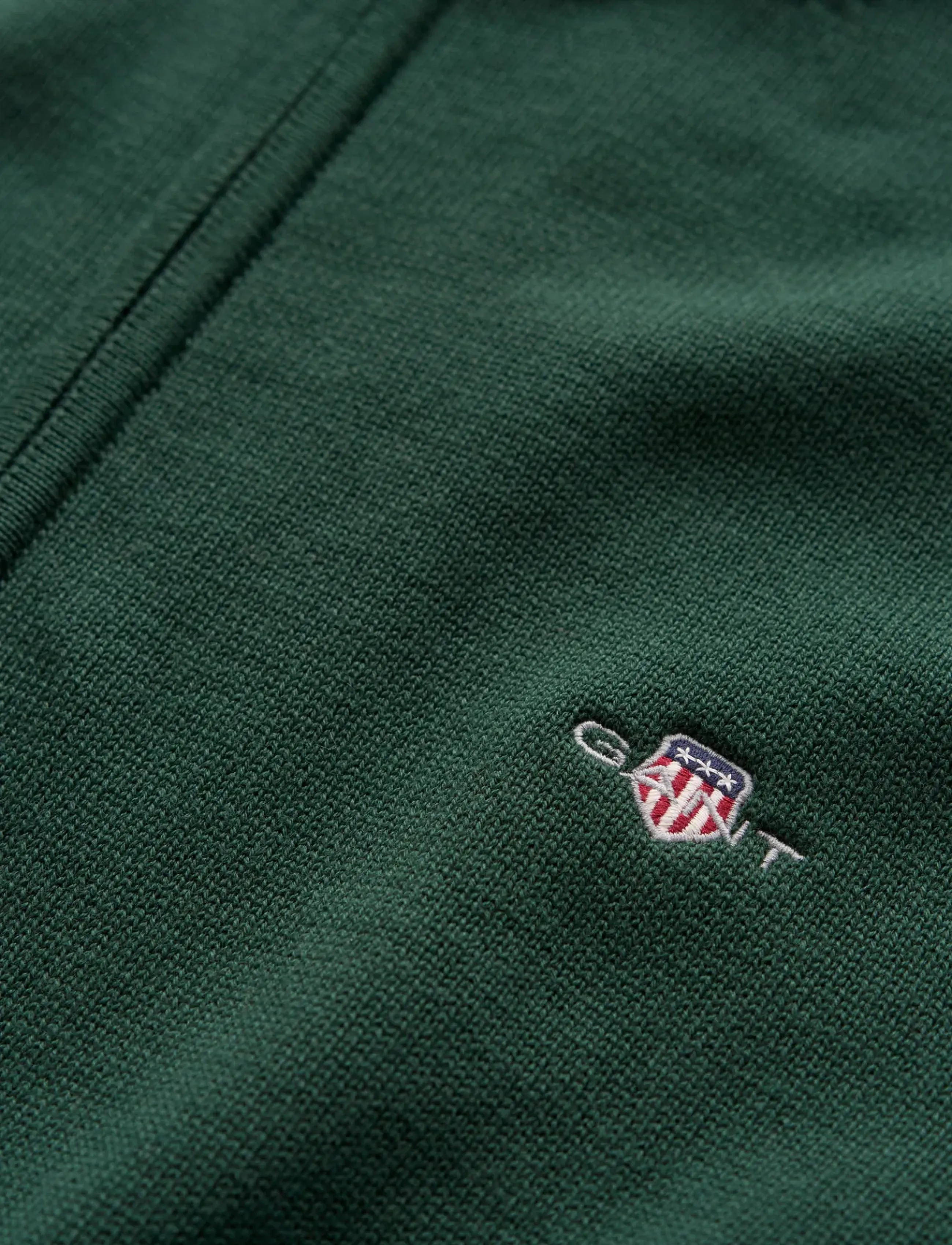 Gant - Cotton Knit Zip Cardigan - pullover mit durchgehendem reißverschluss - tartan green - 2