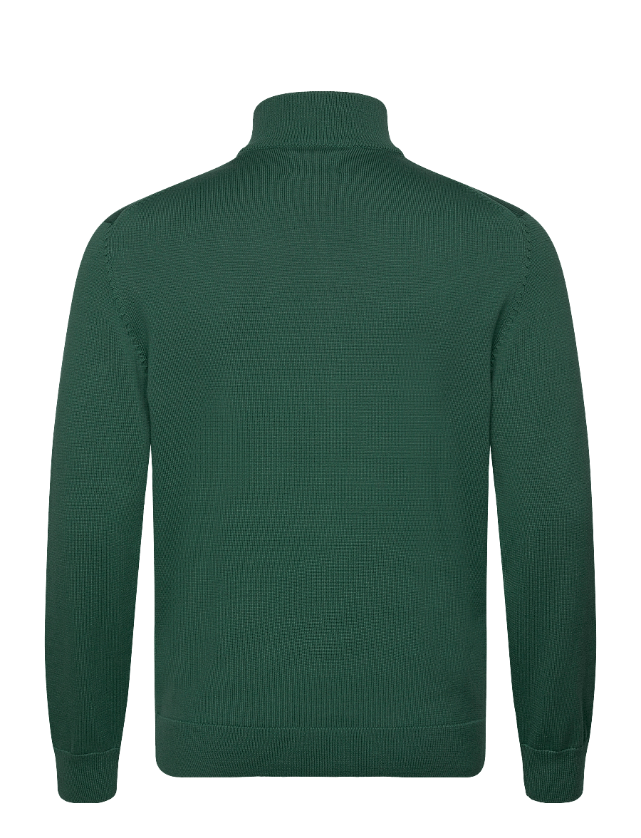 Gant - Cotton Knit Zip Cardigan - gilets - woody green - 1