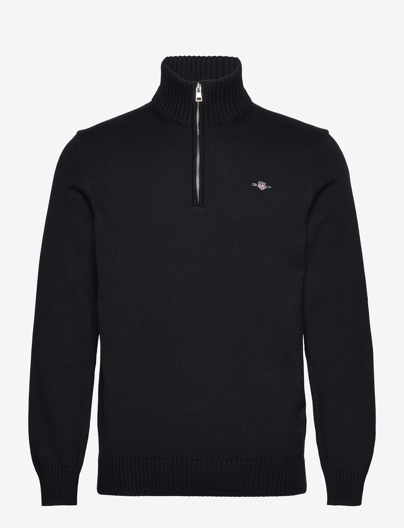 GANT - CASUAL COTTON HALF ZIP - tõmblukk-kaelusega dressipluusid - black - 1