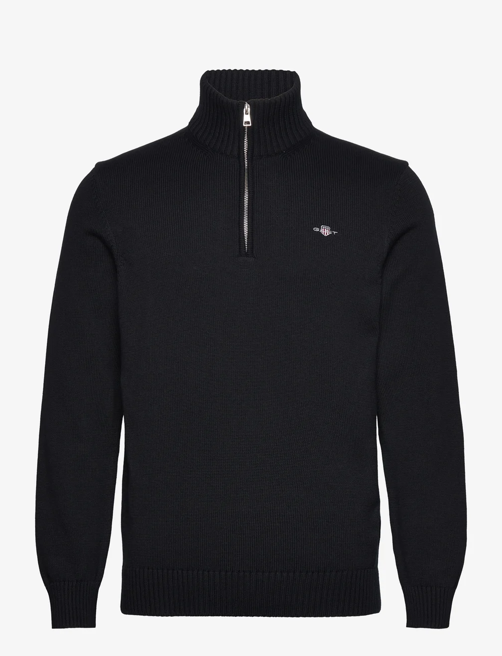 GANT - CASUAL COTTON HALF ZIP - tõmblukk-kaelusega dressipluusid - black - 1