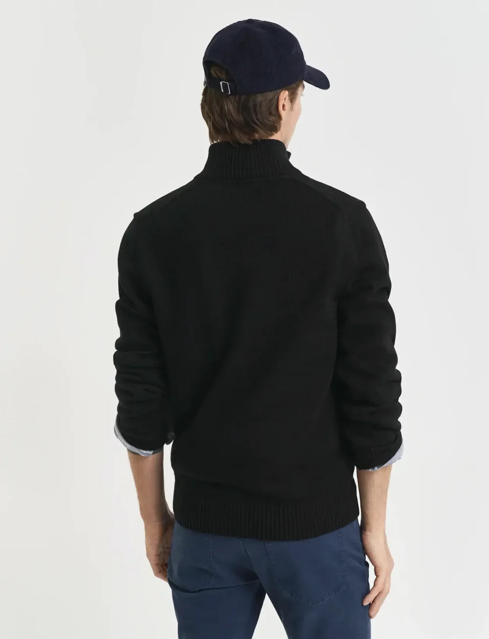 GANT - CASUAL COTTON HALF ZIP - tõmblukk-kaelusega dressipluusid - black - 3