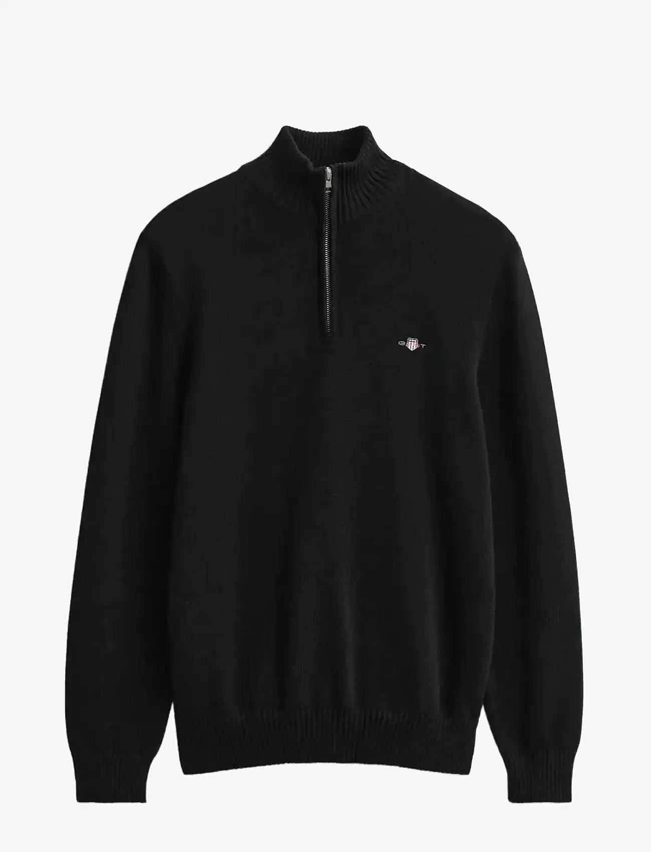 GANT - CASUAL COTTON HALF ZIP - tõmblukk-kaelusega dressipluusid - black - 2