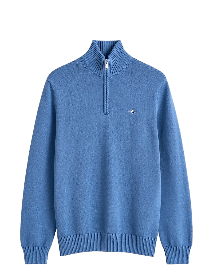 Gant - CASUAL COTTON HALFZIP - pullover mit halbem reißverschluss - blue horizon - 0