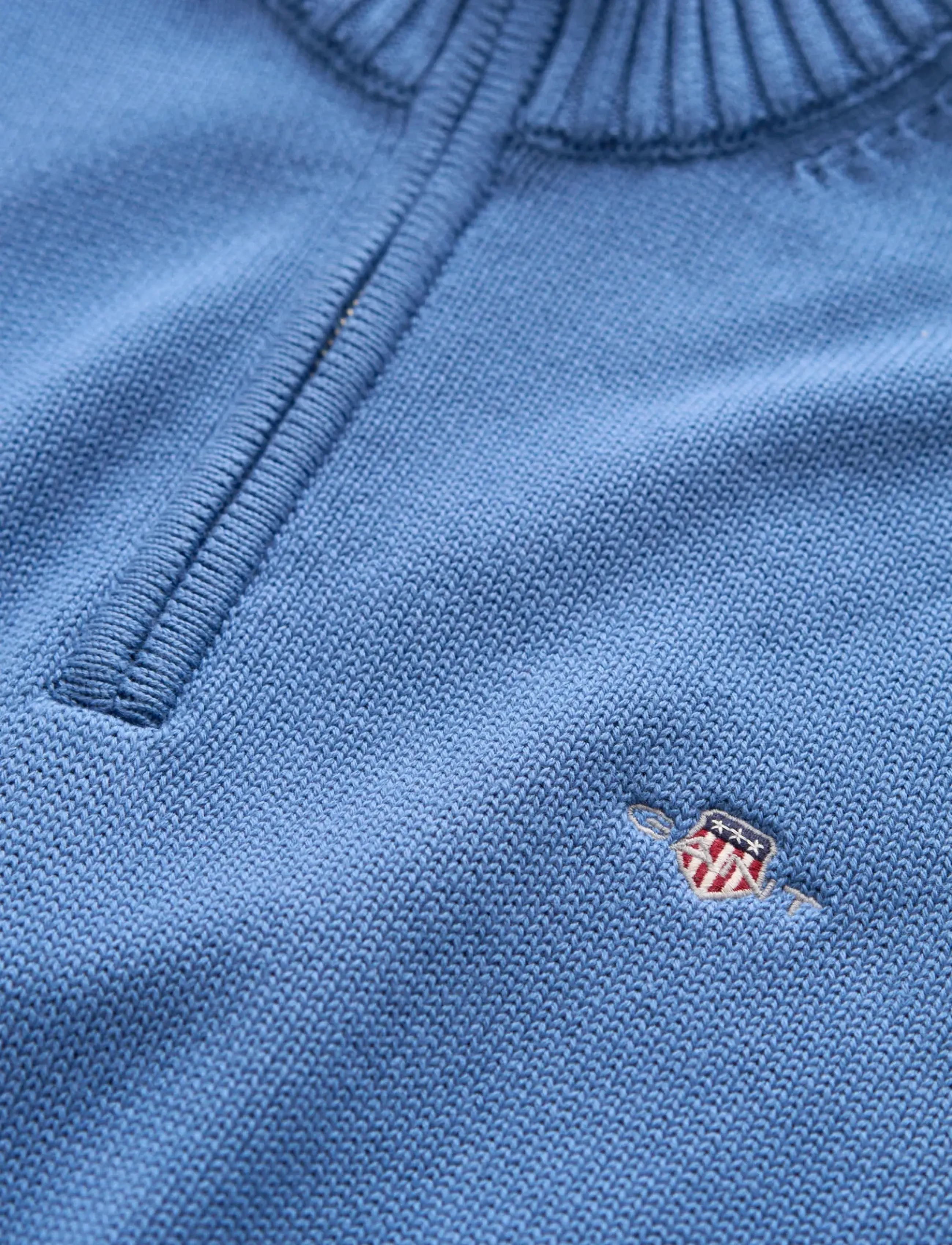Gant - CASUAL COTTON HALFZIP - pullover mit halbem reißverschluss - blue horizon - 1