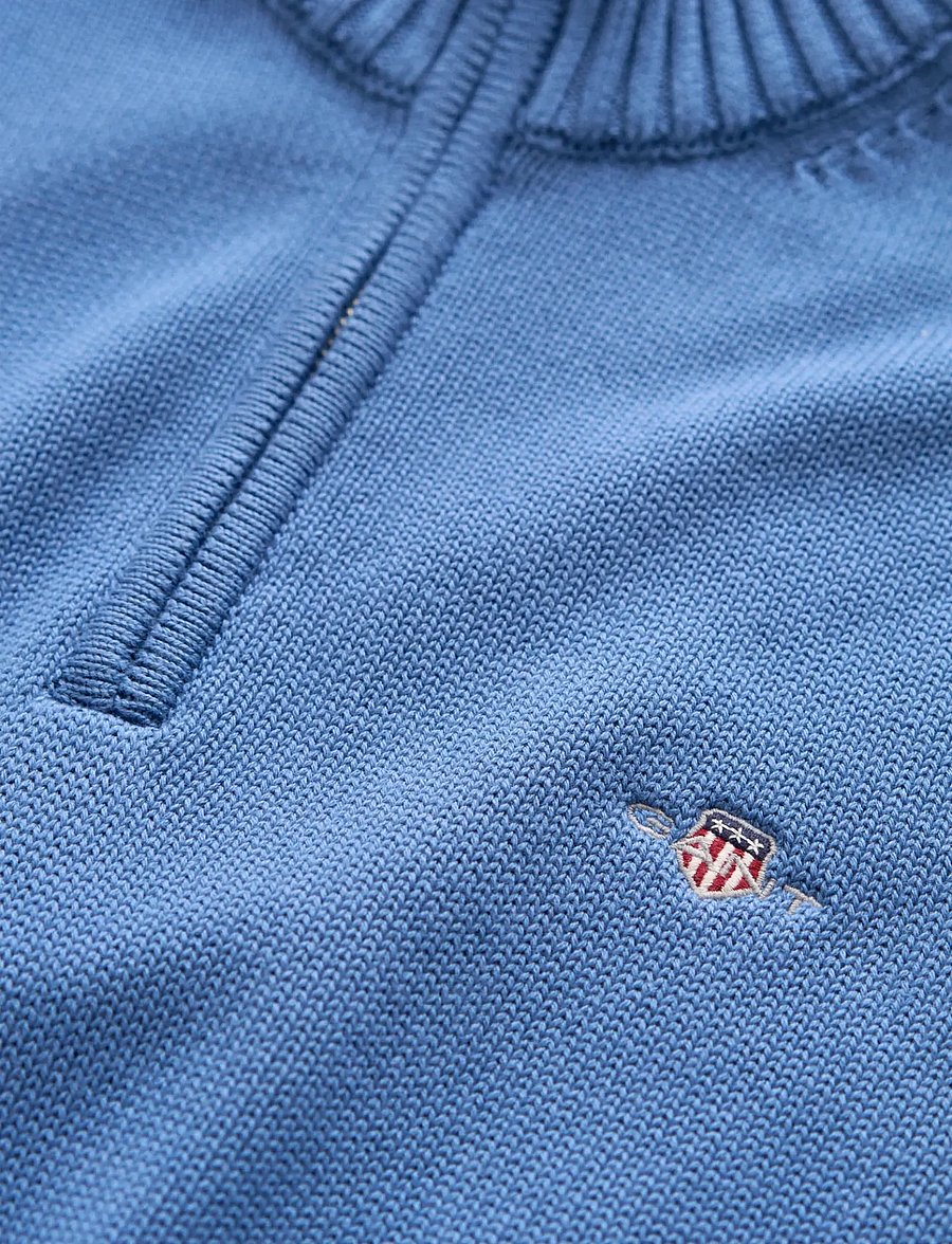 Gant - CASUAL COTTON HALFZIP - pullover mit halbem reißverschluss - blue horizon - 1