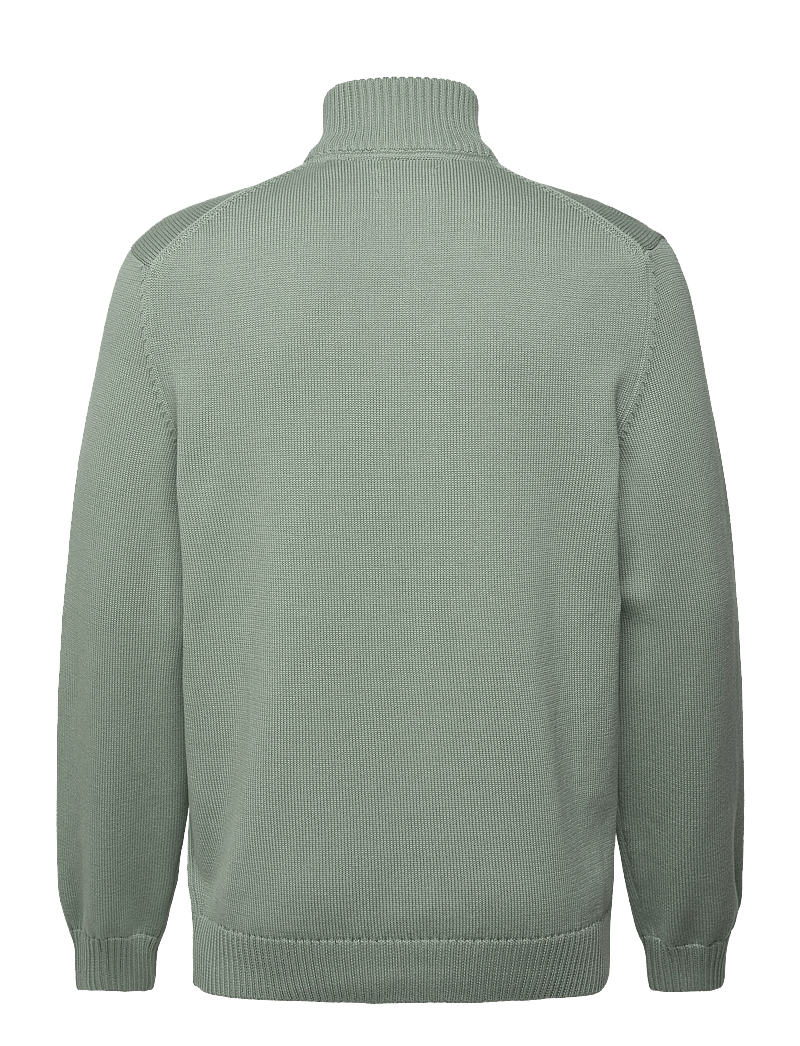 Gant - Cotton Knit Half-Zip Sweater - pullover mit halbem reißverschluss - ceramic grey - 2