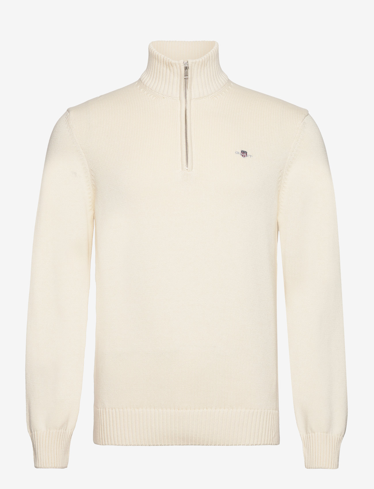 GANT - Half-Zip Sweater - neuleet joissa puolipitkä vetoketju - cream - 1