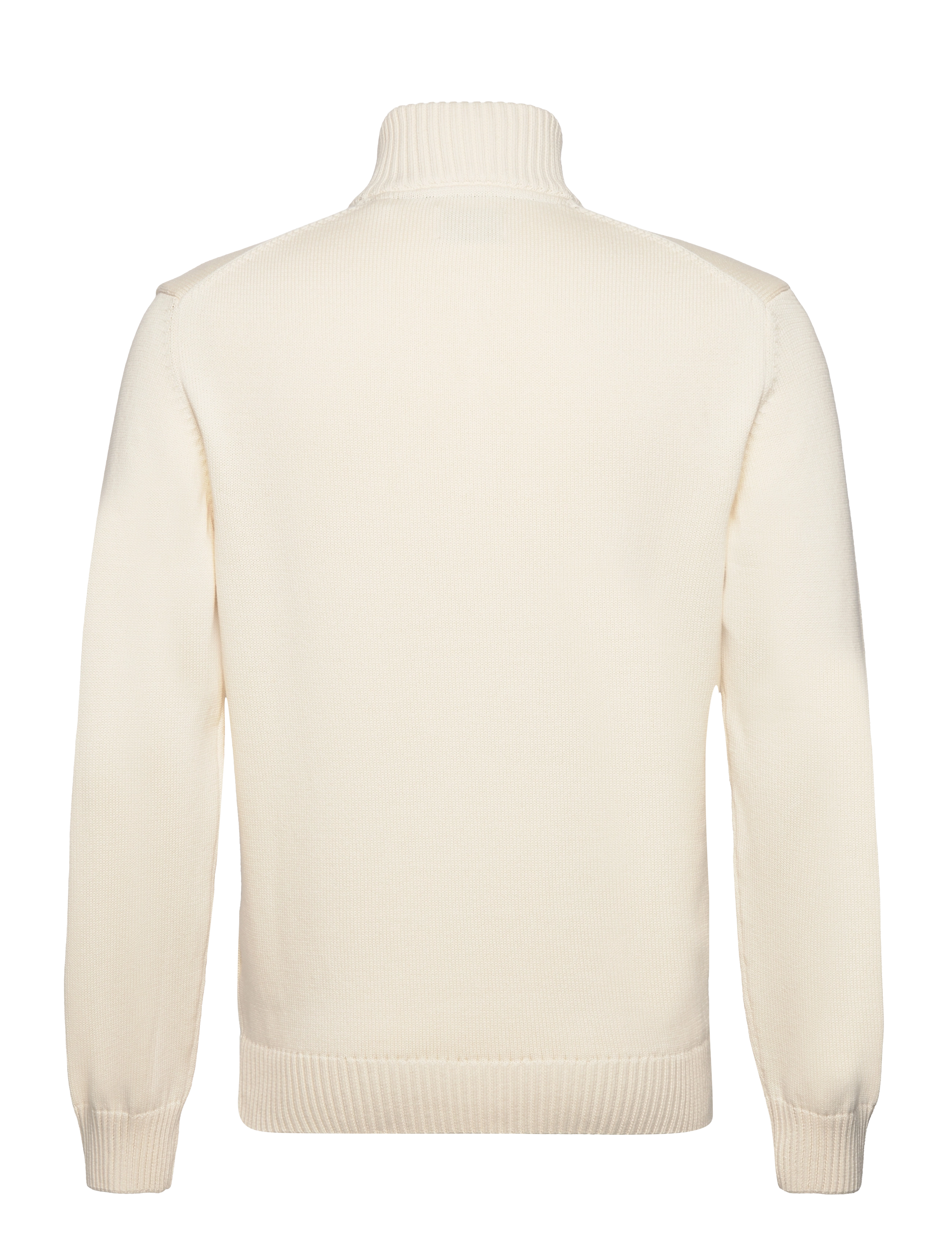 Gant - Cotton Knit Half-Zip Sweater - tõmblukk-kaelusega džemprid - cream - 2