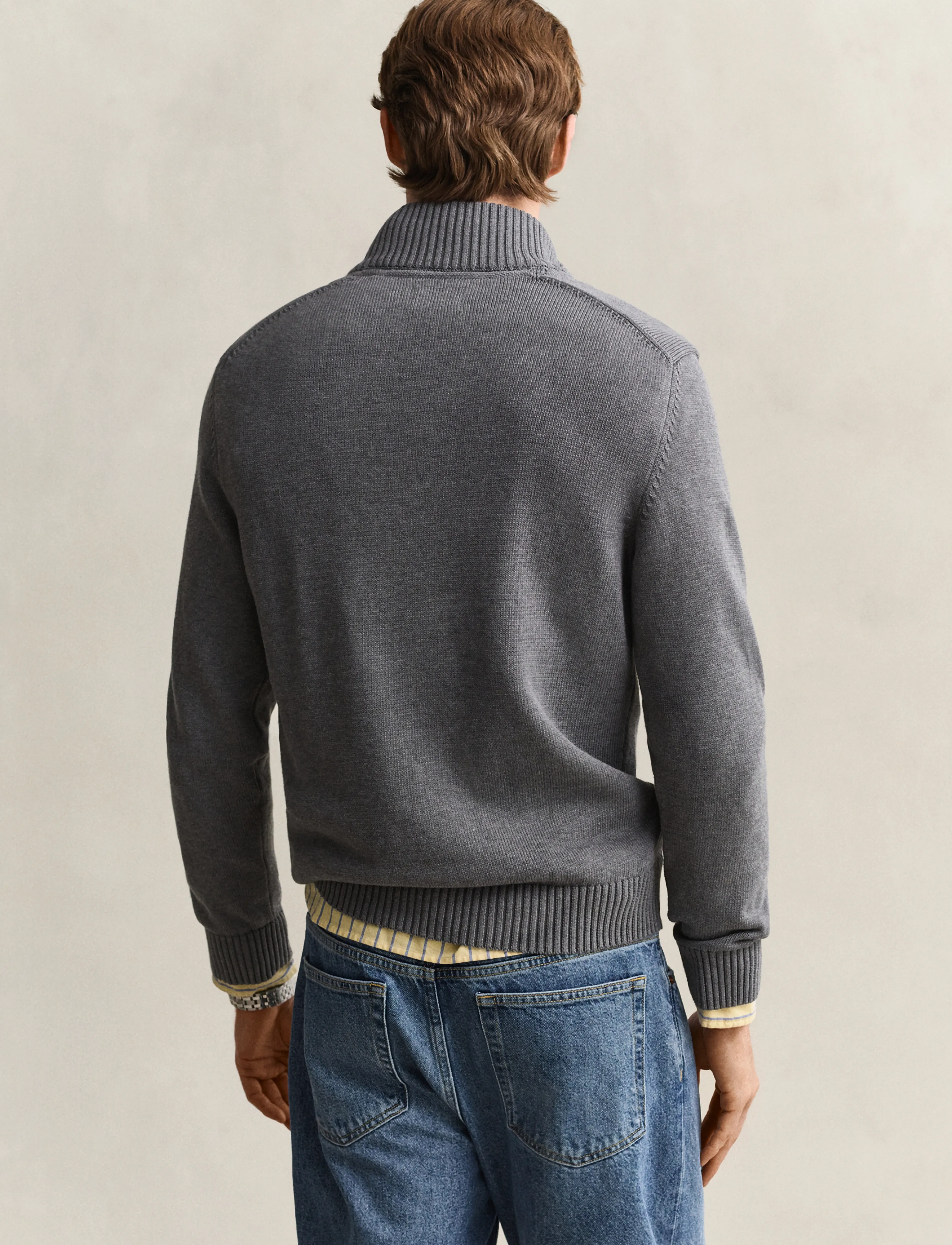 Gant Casual Cotton Halfzip stickade tröjor herr – bild 2